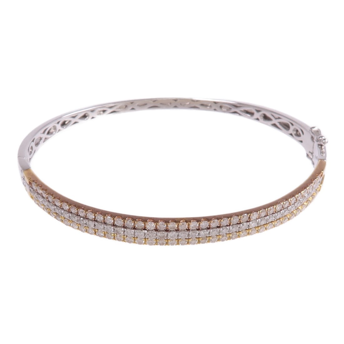 Diamond Bracelet in 18K Yellow Gold by JEWELRY: Diamond Bracelet in 18K Yellow Gold by JEWELRY This women's bracelet features a classic design crafted from 18K yellow gold and adorned with diamonds. The piece offers a blend of elegance and sophisti