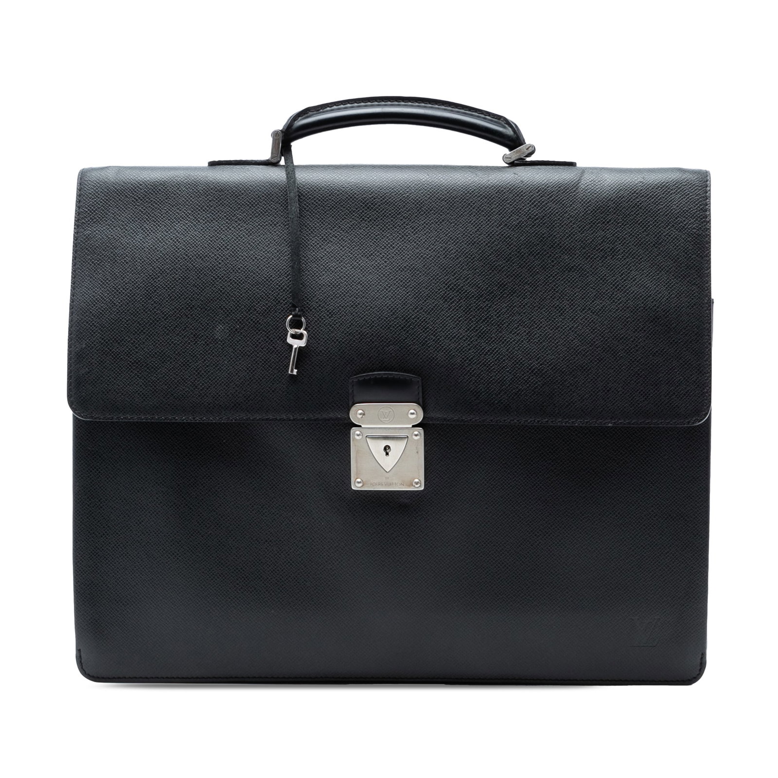 Louis Vuitton Taiga Laguito Leather Black Tote Bag: Louis Vuitton Taiga Laguito Leather Black Tote Bag This Louis Vuitton Taiga Laguito bag features a structured silhouette crafted from black taiga leather. It is designed with a rolled leather top hand