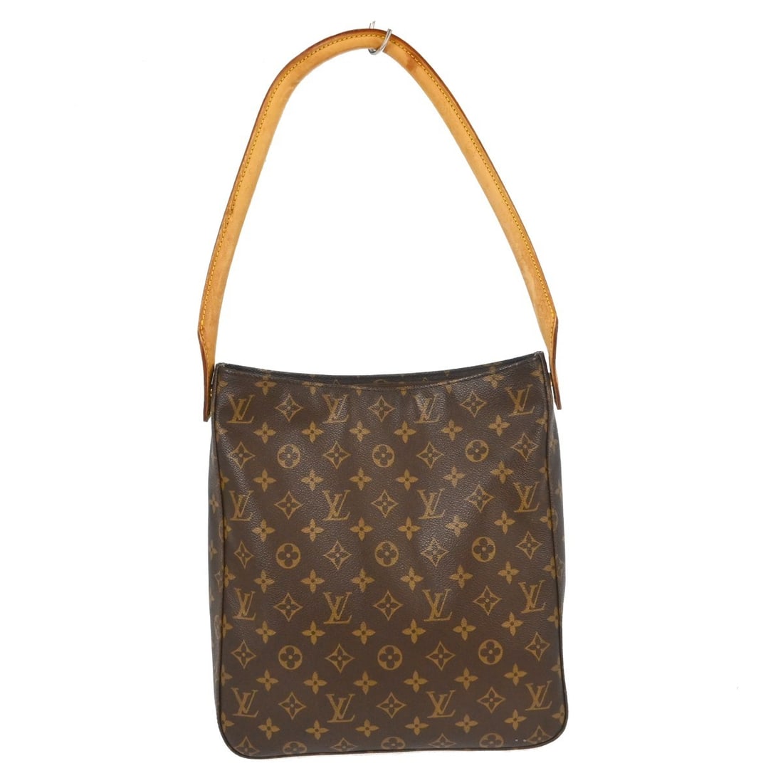 Louis Vuitton Looping GM Monogram Shoulder Bag M51145: Louis Vuitton Looping GM Monogram Shoulder Bag M51145 This is a vintage Louis Vuitton Looping GM shoulder bag featuring the iconic monogram pattern. Crafted from brown leather with a beige leather han