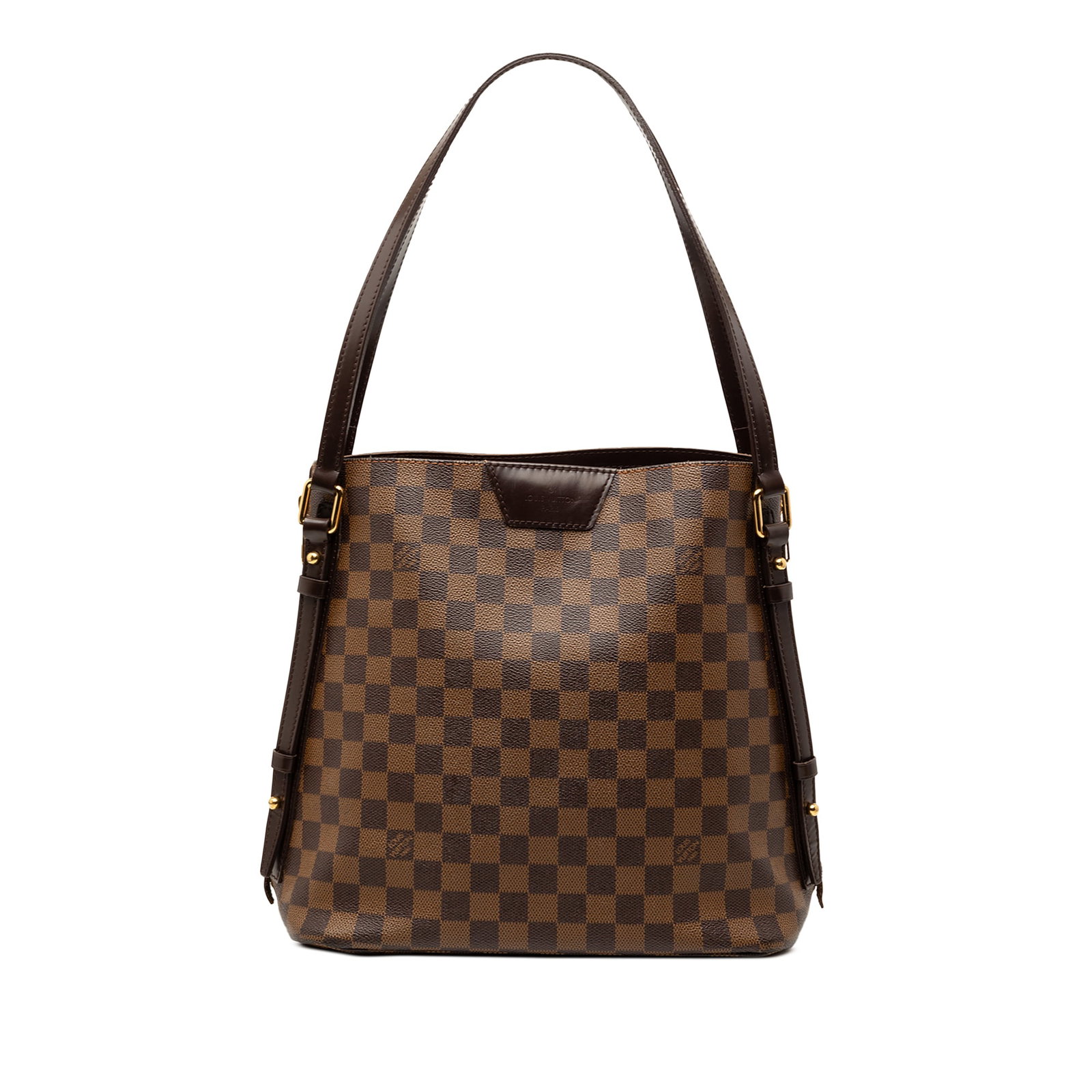 Louis Vuitton Cabas Rivington Damier Ebene Brown Tote: Louis Vuitton Cabas Rivington Damier Ebene Brown Tote The Louis Vuitton Damier Ebene Cabas Rivington is crafted from signature Damier Ebene canvas with leather trim and features flat leather straps, a