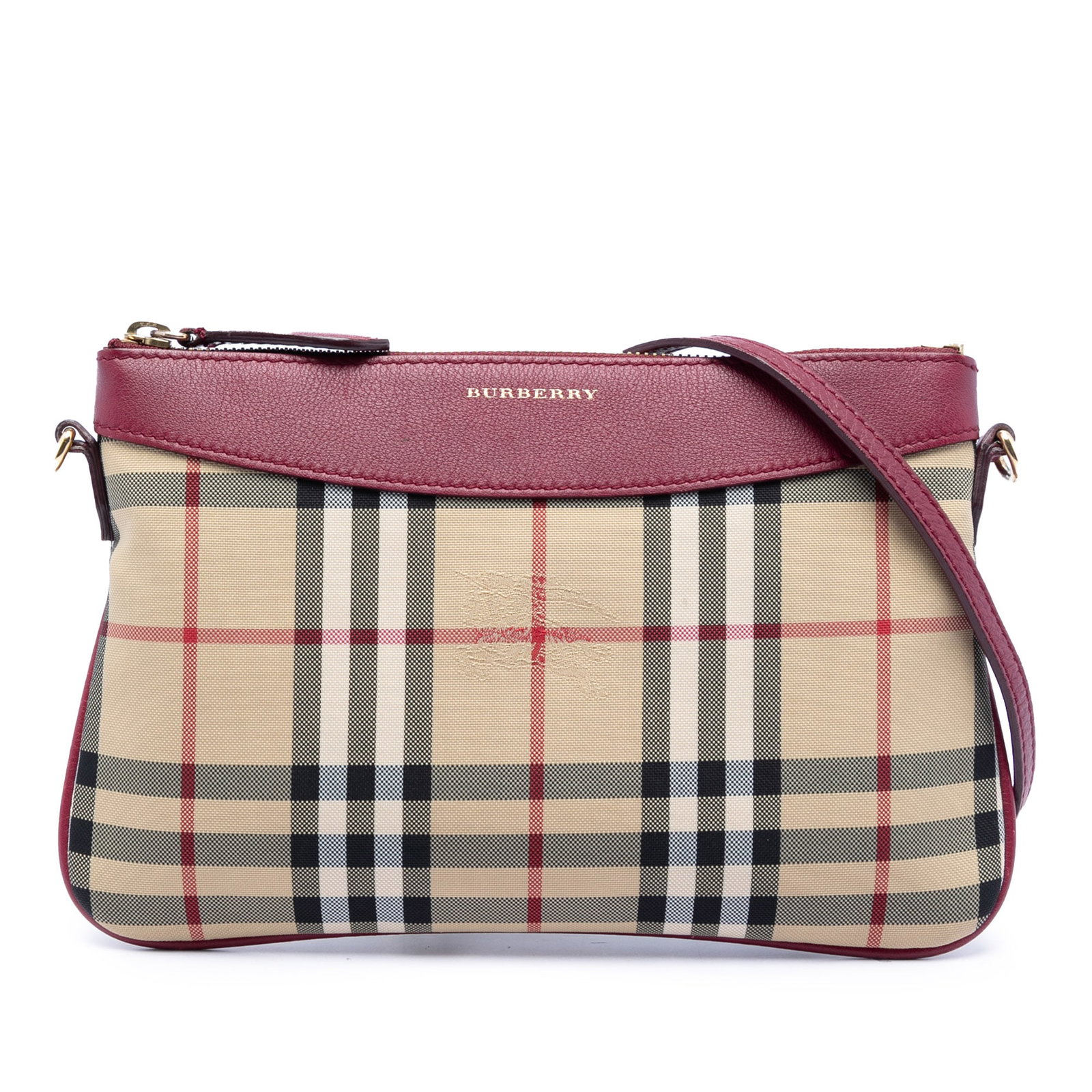 Burberry Haymarket Check Peyton nylon crossbody bag: Burberry Haymarket Check Peyton nylon crossbody bag This Burberry Haymarket Check Nylon Peyton Crossbody bag features a nylon body with leather trim, an adjustable and detachable flat leather strap, a