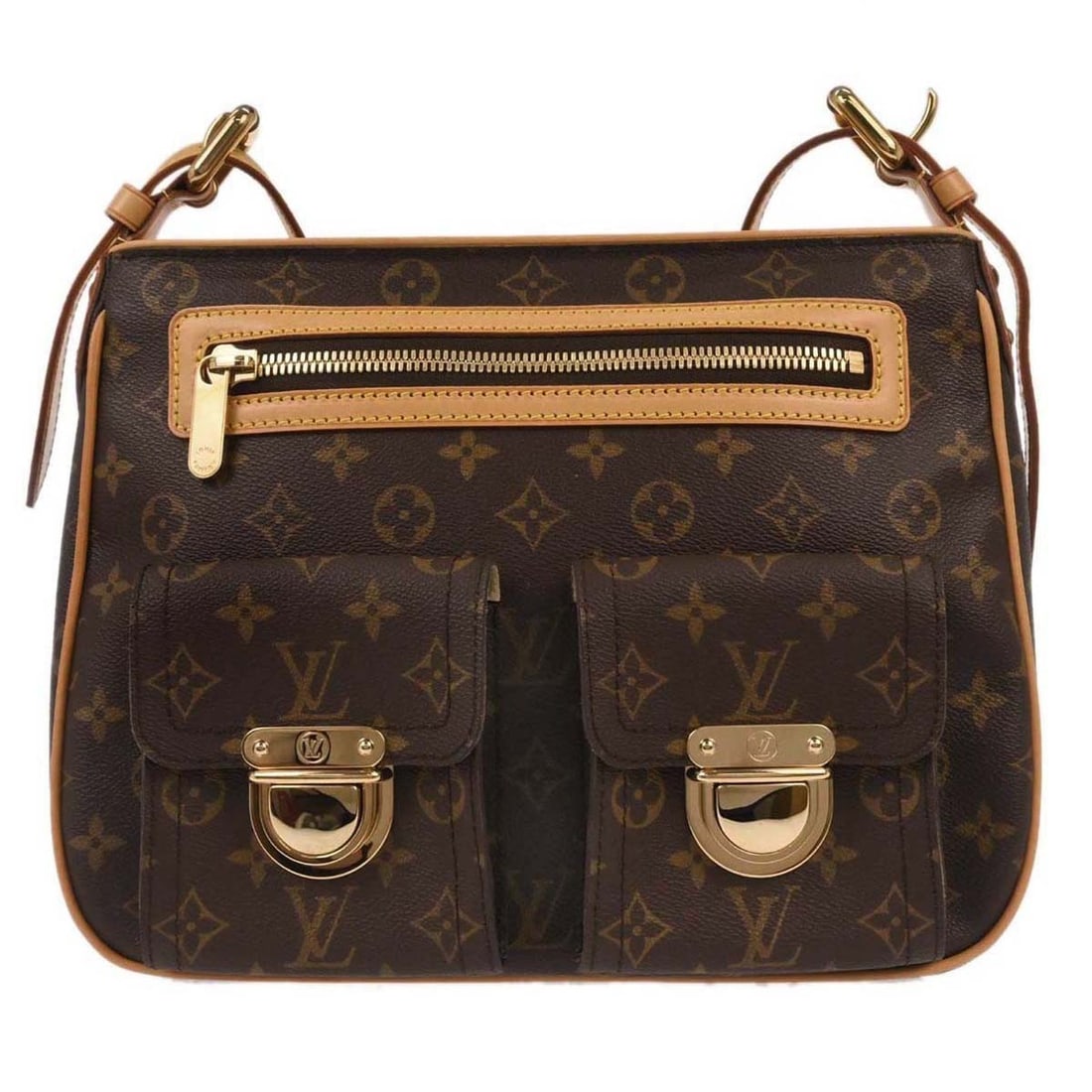 Louis Vuitton Hudson GM Monogram Canvas Shoulder Purse with Alcantara Lining (1 of 10)