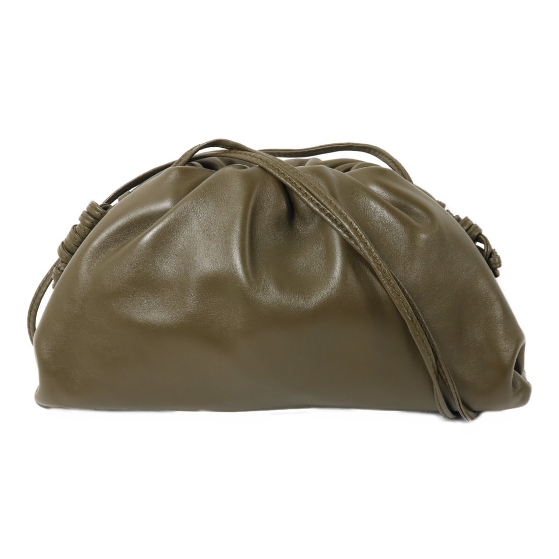 Bottega Veneta Green Lambskin Mini Shoulder Pouch GHW: Bottega Veneta Green Lambskin Mini Shoulder Pouch GHW This Bottega Veneta mini pouch shoulder bag is crafted from luxurious lambskin leather in a striking green color. Designed for women, it features 