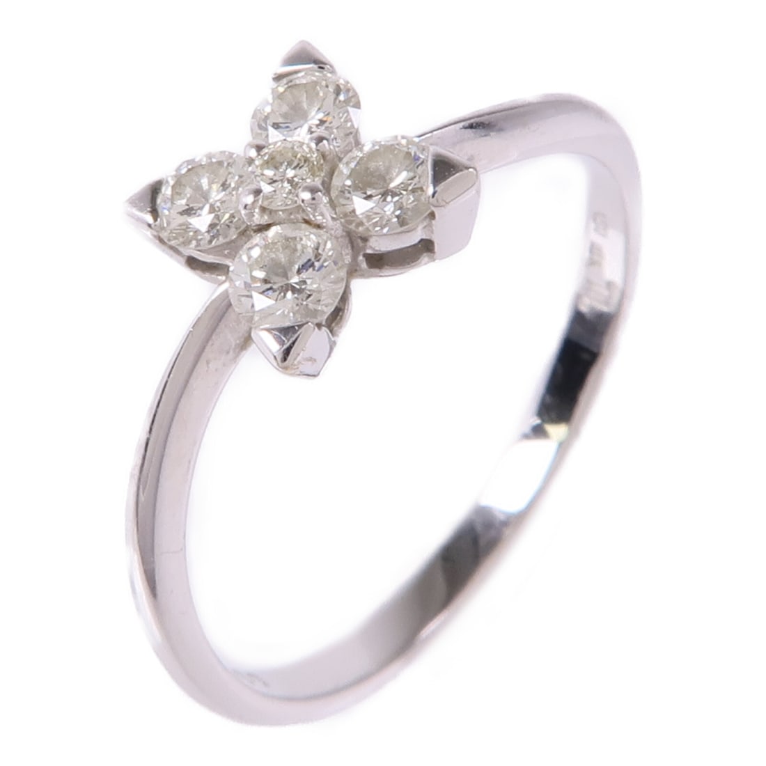 JEWELRY 18K White Gold Diamond Ring US Size 6: JEWELRY 18K White Gold Diamond Ring US Size 6 This exquisite diamond ring is crafted from 18K white gold, presenting a stunning clear diamond centerpiece that sparkles with elegance. Designed for a co