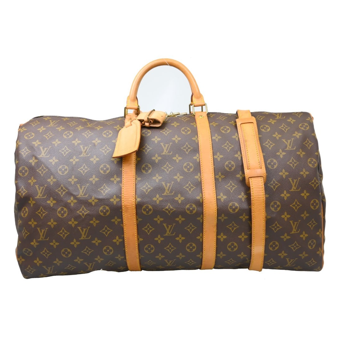 Louis Vuitton Keepall Bandouliere 60 Monogram Canvas Travel Duffle: Louis Vuitton Keepall Bandouliere 60 Monogram Canvas Travel Duffle This is a Louis Vuitton Keepall Bandouliere 60 duffle bag in the classic Monogram canvas. Designed for travel, this extra large bag f