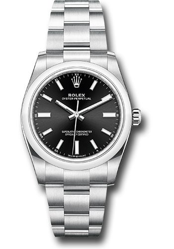 Ladies Oyster Perpetual 124200 Black Index Dial 2022 New Card: Ladies Oyster Perpetual 124200 Black Index Dial 2022 New Card This Rolex Oyster Perpetual features a black index dial and a smooth bezel, paired with an Oyster bracelet. The watch is a 2022 model with