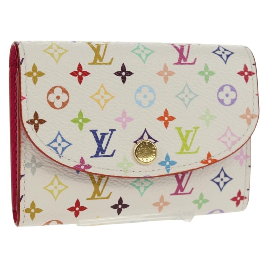 LOUIS VUITTON Multicolor Coin Purse M13399 Authentic France: LOUIS VUITTON Multicolor Coin Purse M13399 Authentic France This elegant Louis Vuitton Multicolor Porte Monnaie Rosary Coin Purse showcases a vibrant Monogram Multicolor Canvas in a chic white color. 