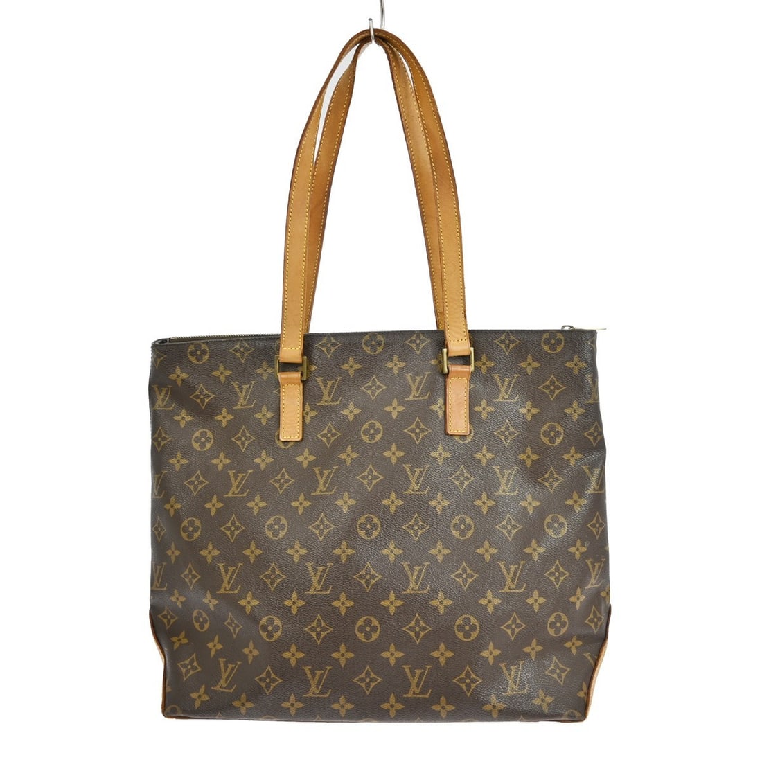 Louis Vuitton Cabas Mezzo Monogram Canvas Tote Bag: Louis Vuitton Cabas Mezzo Monogram Canvas Tote Bag This is a Louis Vuitton Cabas Mezzo tote bag in the classic monogram canvas leather. The bag features double leather handles, a zip closure, and inne