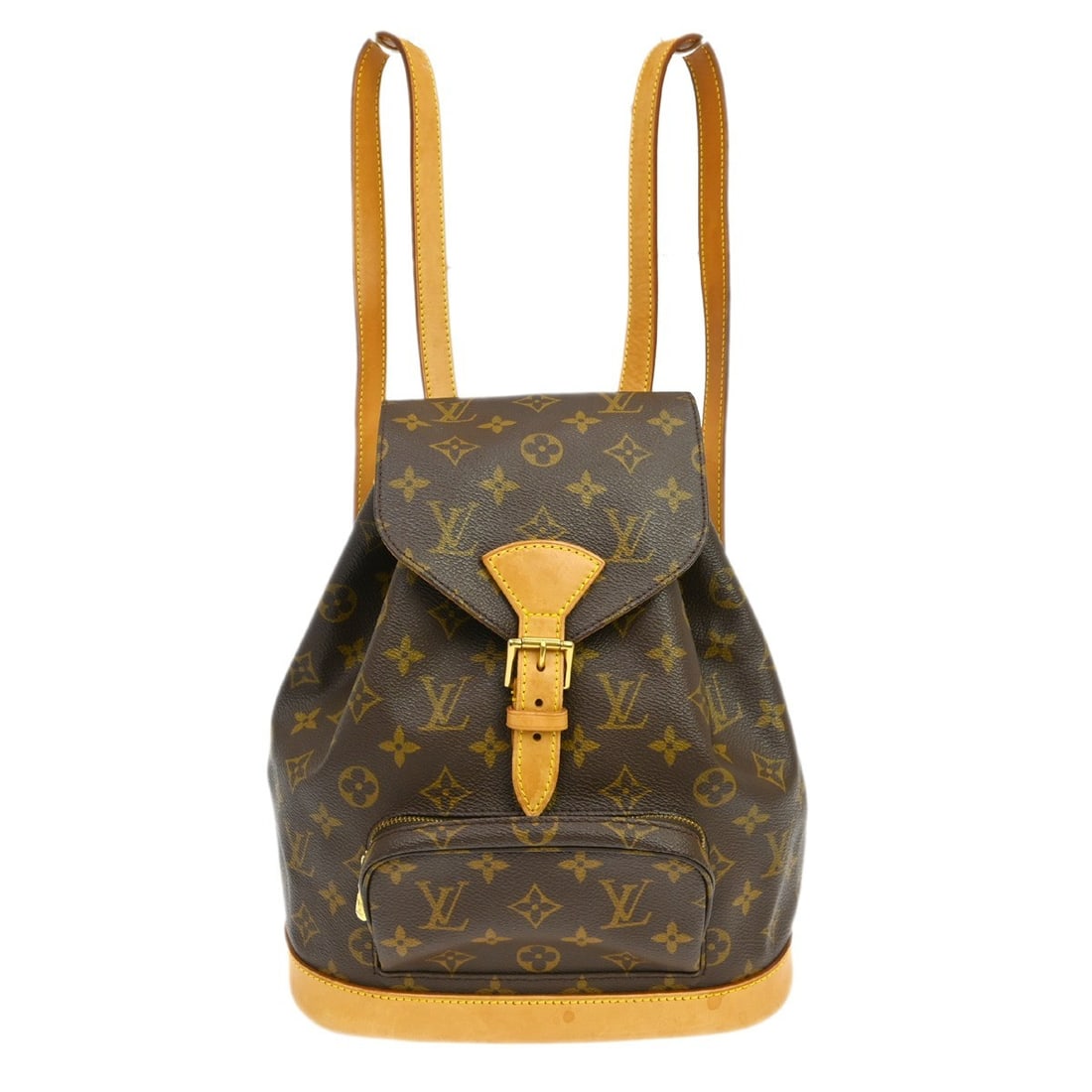 Louis Vuitton Monogram Montsouris MM Brown Backpack Bag: Louis Vuitton Monogram Montsouris MM Brown Backpack Bag This Louis Vuitton Montsouris MM backpack features the classic monogram canvas leather exterior with a flap buckle and drawstring closure. Desig