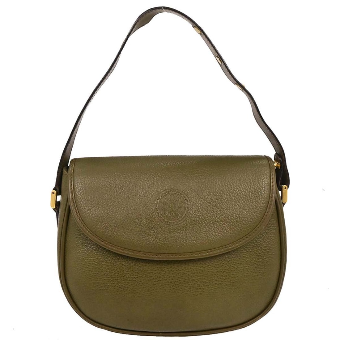 Green Leather Gucci Vintage Bag for Women: Green Leather Gucci Vintage Bag for Women This vintage Gucci handbag features green leather and is designed for women. Made in Italy, it offers a classic style with minor scuffs on the edges but no od