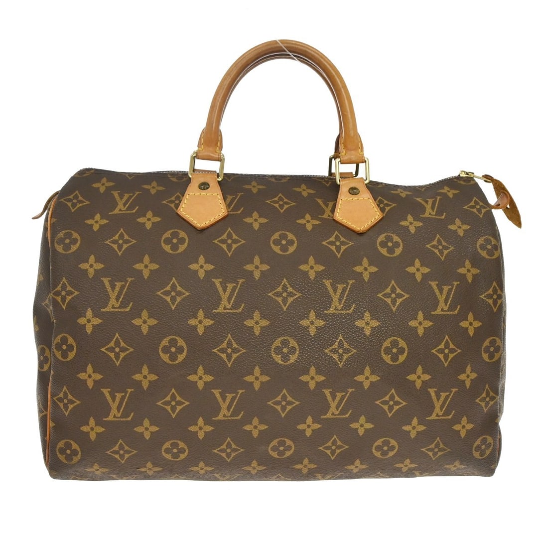 Louis Vuitton Speedy Brown Canvas Handbag 35cm x 23cm x 18cm: Louis Vuitton Speedy Brown Canvas Handbag 35cm x 23cm x 18cm This Louis Vuitton Speedy Handbag features the iconic monogram canvas in brown. Designed for women, it offers a spacious interior and class