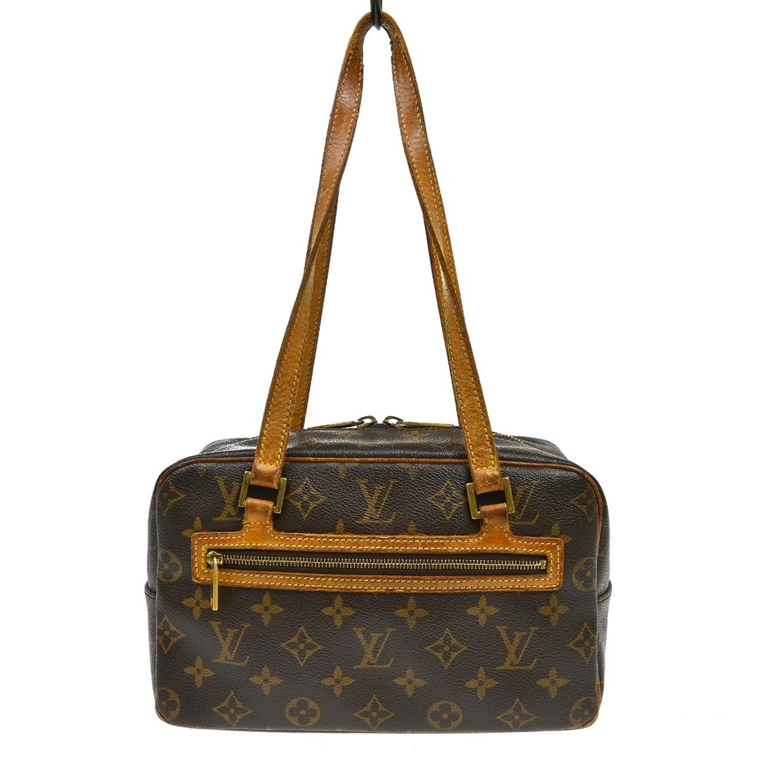 Louis Vuitton Cite MM Monogram Shoulder Bag Brown: Louis Vuitton Cite MM Monogram Shoulder Bag Brown This Louis Vuitton Cite MM handbag features the brand's signature monogram canvas leather with brown double handles and a zip closure. Designed in a l