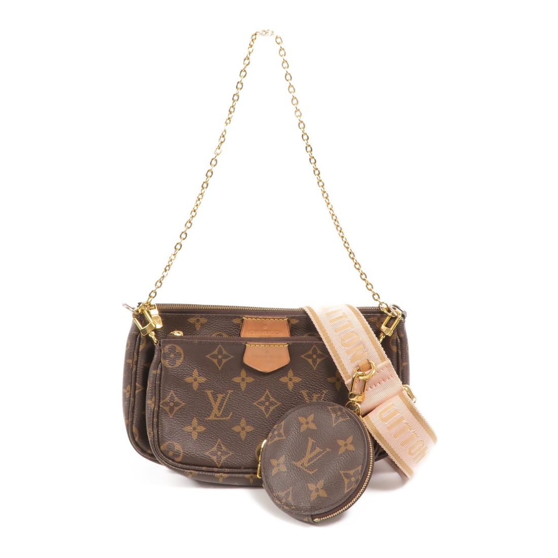 Louis Vuitton Monogram Multi Pochette Accessoires Shoulder Bag M44813: Louis Vuitton Monogram Multi Pochette Accessoires Shoulder Bag M44813 This Louis Vuitton Multi Pochette Accessoires 2-way shoulder bag features the iconic monogram design on durable PVC coated canvas 