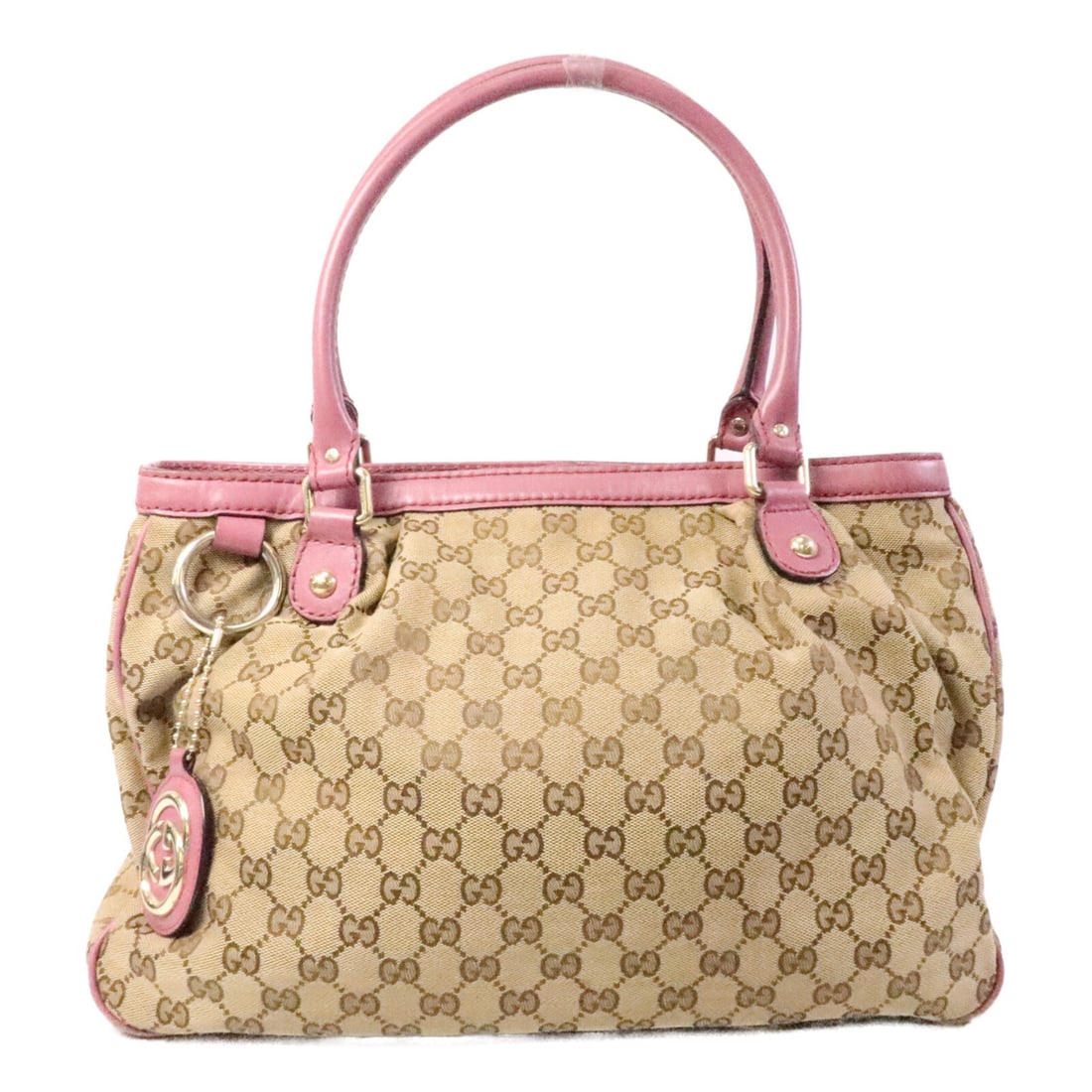 Gucci GG Canvas Brown Tote Bag GHW: Gucci GG Canvas Brown Tote Bag GHW This GUCCI GG tote bag features a classic brown canvas exterior and gold-tone hardware. Designed for women, it offers a spacious interior, making it suitable for eve