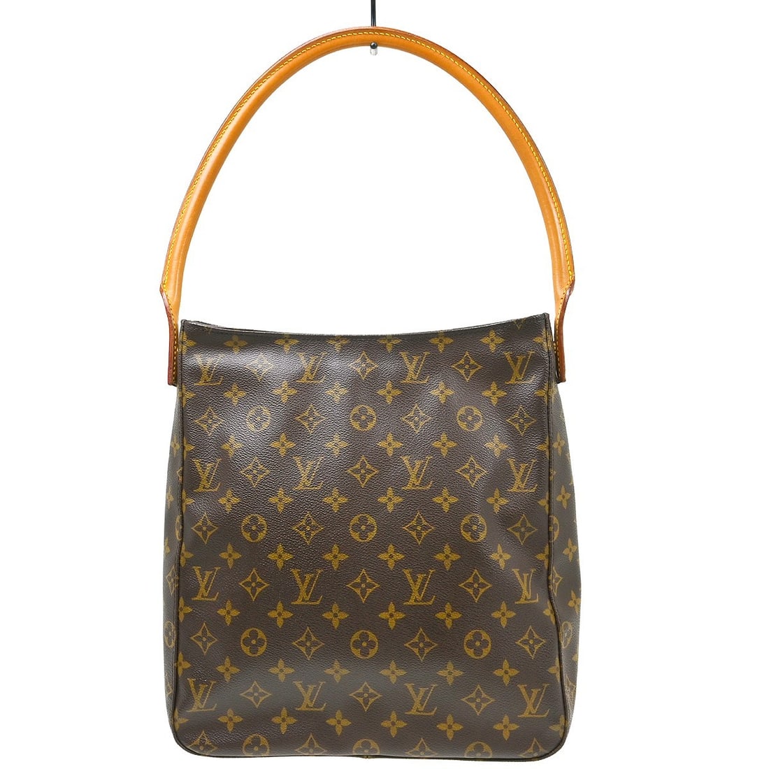 Louis Vuitton Monogram Looping GM Brown Shoulder Bag M51145: Louis Vuitton Monogram Looping GM Brown Shoulder Bag M51145 This Louis Vuitton Looping GM Shoulder Bag features the classic monogram pattern on brown leather with beige leather handles and a beige int