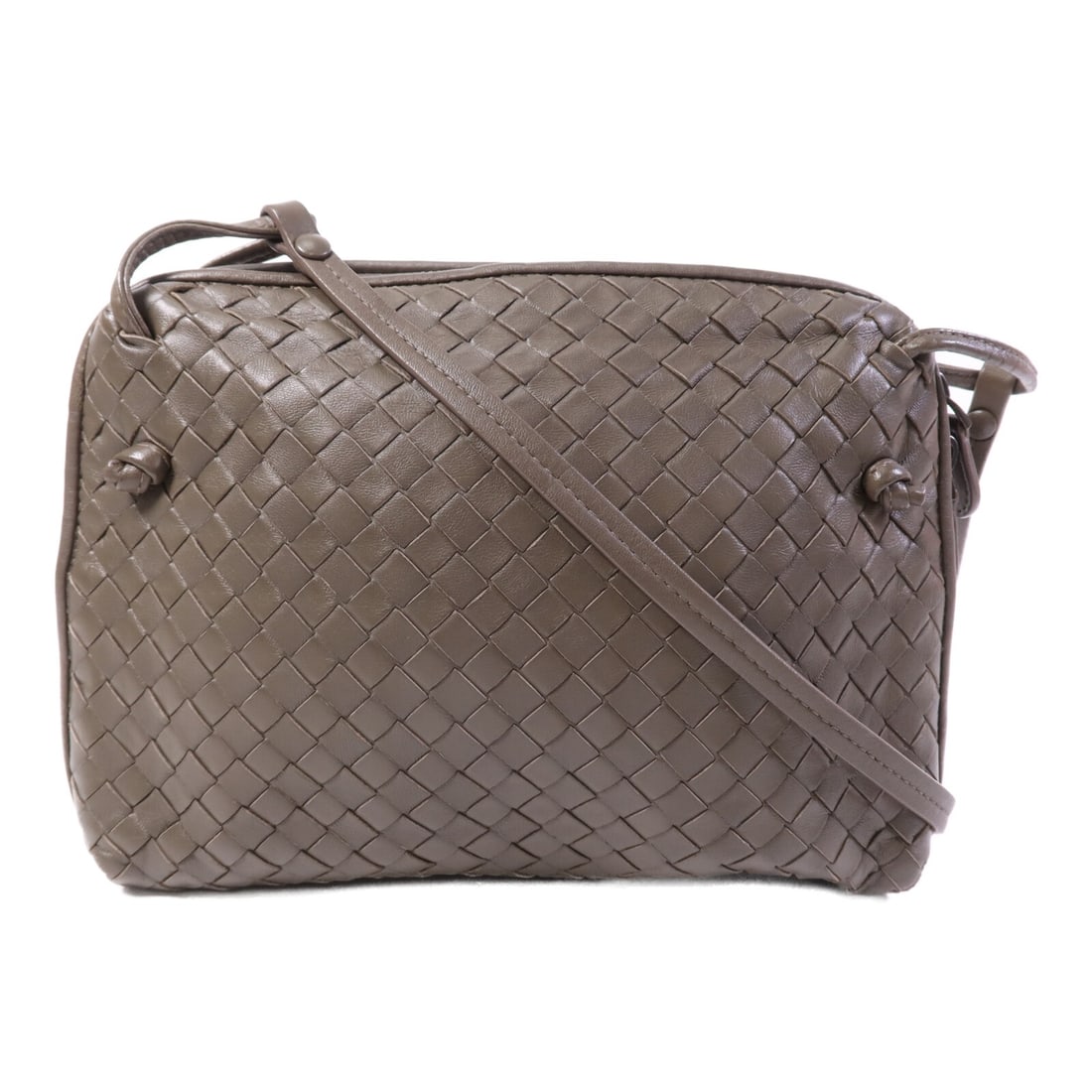Bottega Veneta Gray Lambskin Leather Women's Shoulder Bag Italy: Bottega Veneta Gray Lambskin Leather Women's Shoulder Bag Italy This women's shoulder bag features luxurious gray lambskin leather, offering a refined and elegant look. Crafted in Italy, the bag is de