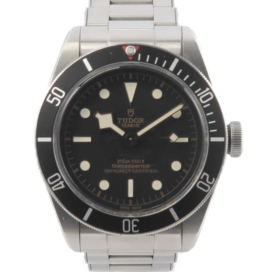 TUDOR Black Bay 41mm Automatic Stainless Steel Wrist Watch: TUDOR Black Bay 41mm Automatic Stainless Steel Wrist Watch This Tudor Black Bay wristwatch features a 41mm stainless steel case with a black bezel and dial, offering a sophisticated and versatile look