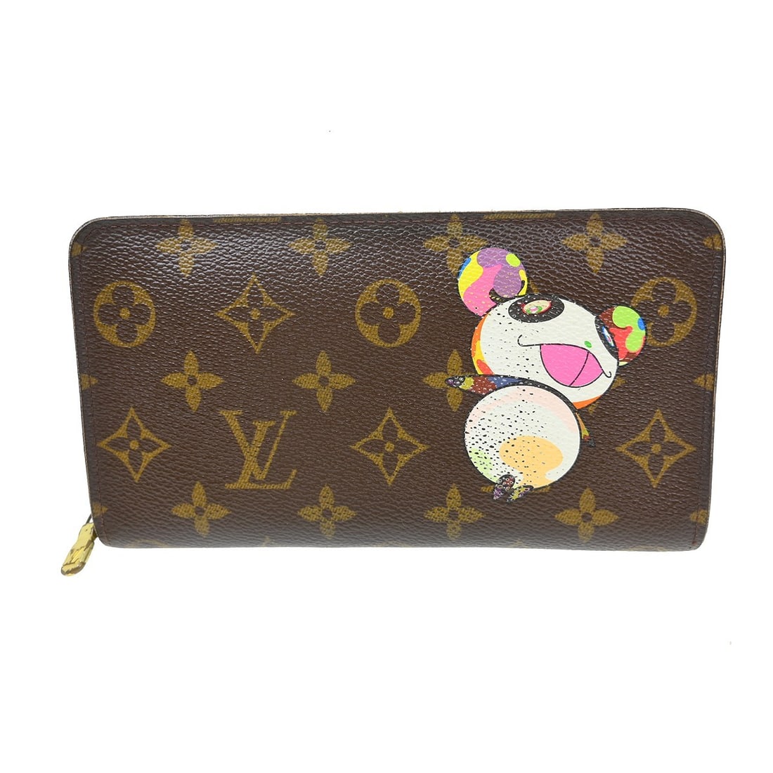 Louis Vuitton Monogram Zip Around Long Wallet Panda M61729: Louis Vuitton Monogram Zip Around Long Wallet Panda M61729 This Louis Vuitton Panda Porte Monnaie Zip Wallet features the signature Monogram canvas leather in brown, accented with the iconic logo. Des