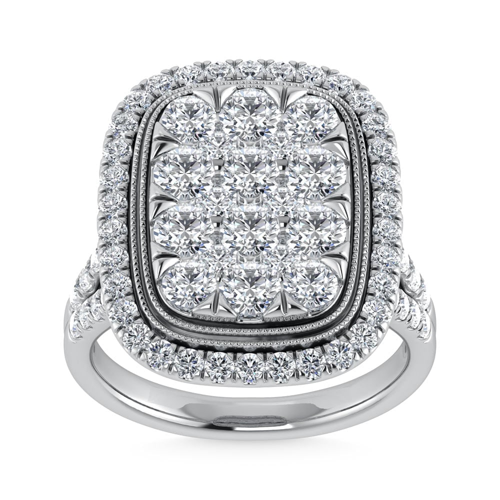 14K White Gold Diamond 2 3/4 Ct.Tw. Engagement Ring: 14K White Gold Diamond 2 3/4 Ct.Tw. Engagement Ring 14k White Gold Stone Color: G-h Stone Clarity: I1 Each ring is presented in standard size 6.5. Complimentary resizing is available between sizes 510