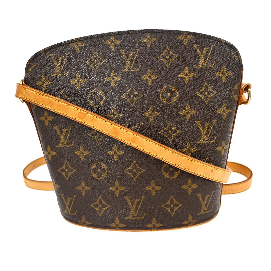 Louis Vuitton Drouot Monogram Crossbody Shoulder Bag M51290: Louis Vuitton Drouot Monogram Crossbody Shoulder Bag M51290 This Louis Vuitton Drouot shoulder bag features the iconic monogram canvas leather exterior and a classic brown color. It is designed with a