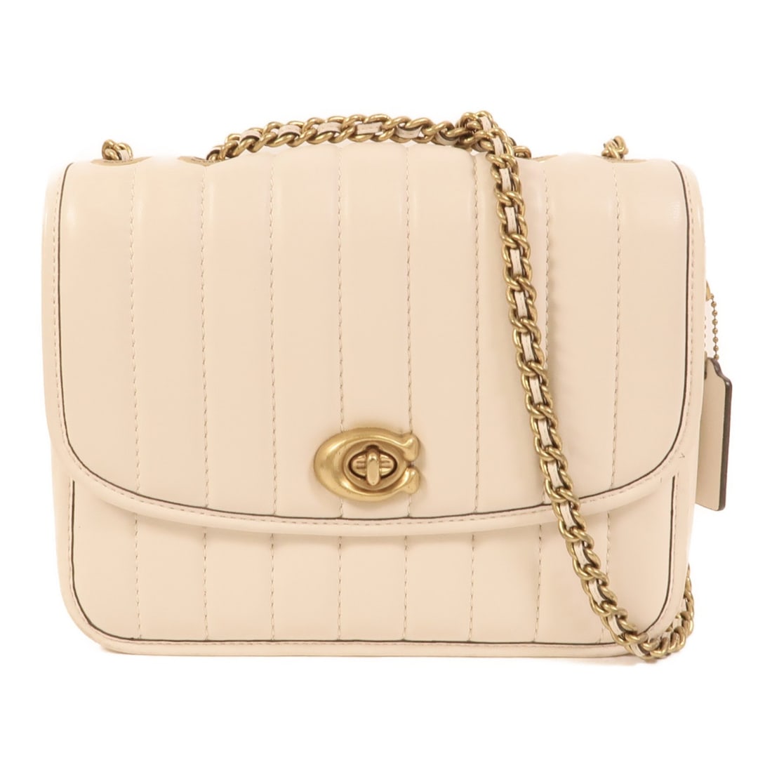 COACH Lambskin Ivory Shoulder Bag GHW (1 of 17)