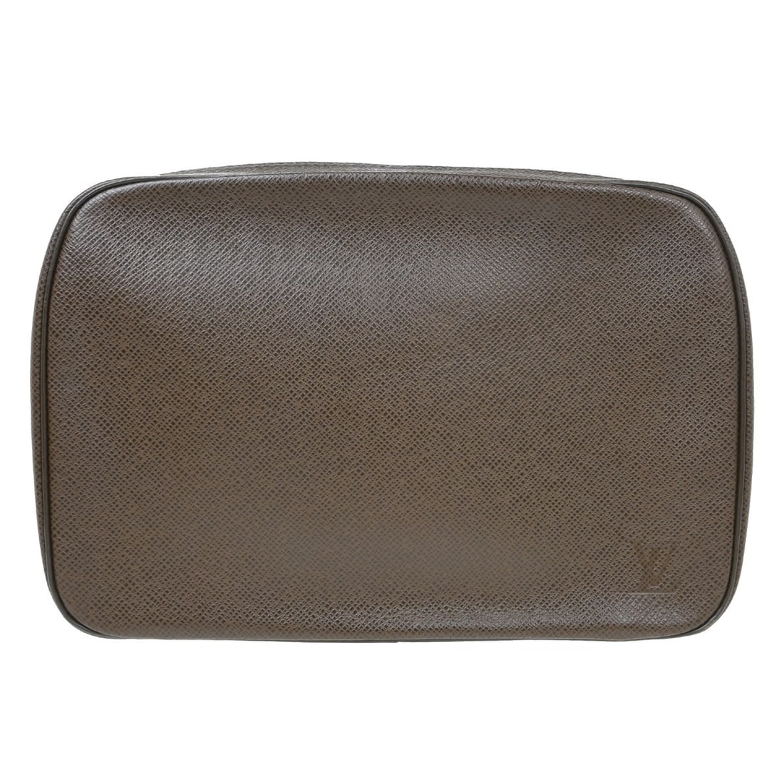Louis Vuitton Taiga GM Toiletry Pouch Brown Leather Clutch: Louis Vuitton Taiga GM Toiletry Pouch Brown Leather Clutch This Louis Vuitton Taiga Trousse Toilette GM is a medium-sized clutch crafted from brown leather. Designed for women, it features the signatu