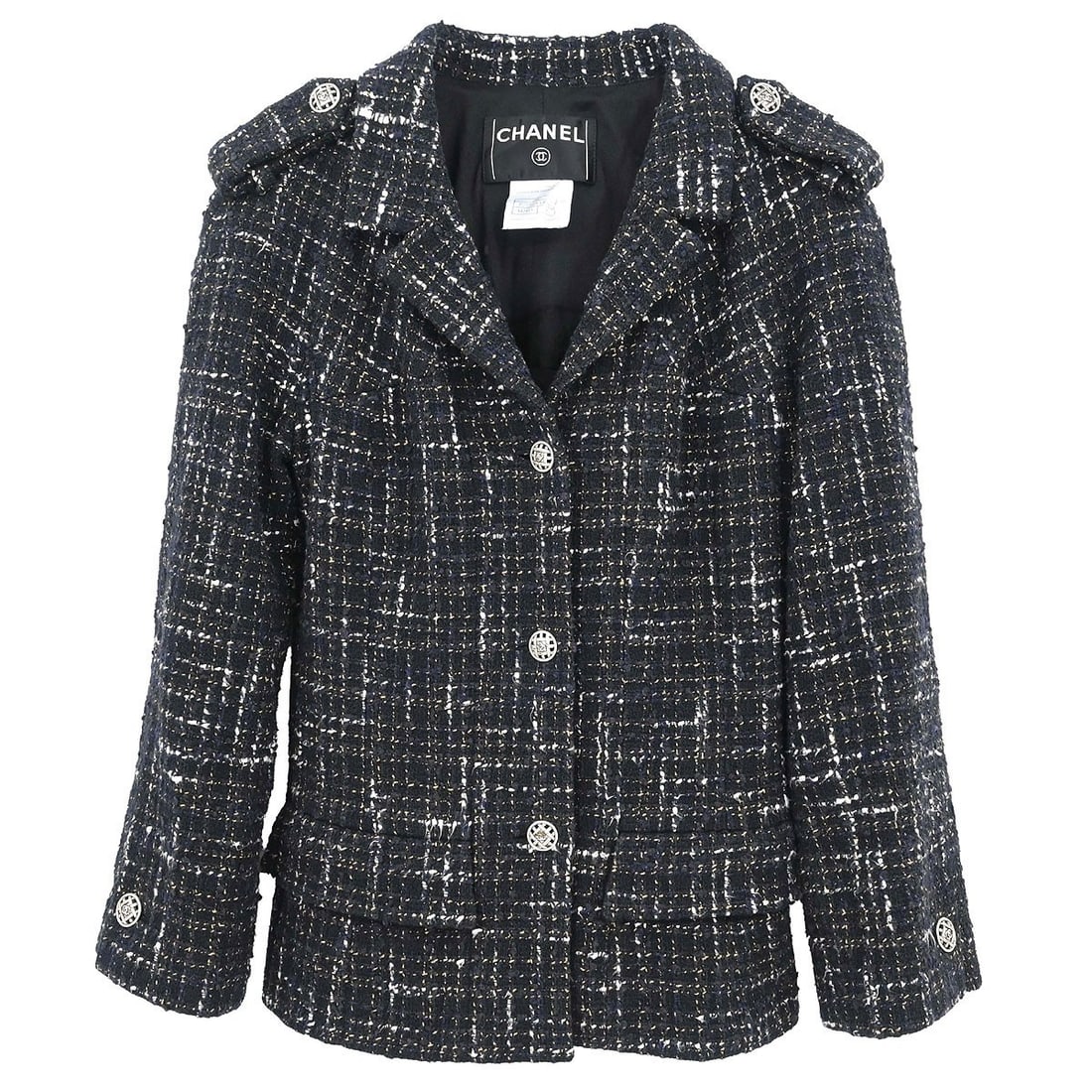 CHANEL black tweed women s jacket FR 36 (1 of 15)