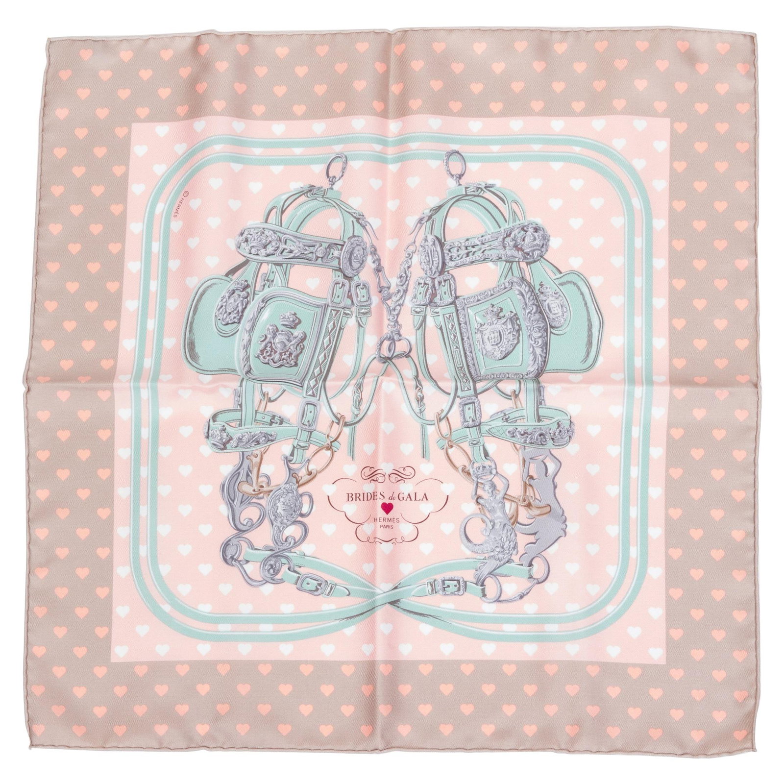 Hermes Brides de Gala Silk Twill Pochette Scarf Limited Edition 16": Hermes Brides de Gala Silk Twill Pochette Scarf Limited Edition 16" Introducing the exquisite Hermes Brides de Gala Pochette Scarf, a luxurious accessory crafted from fine silk twill. This limited edi