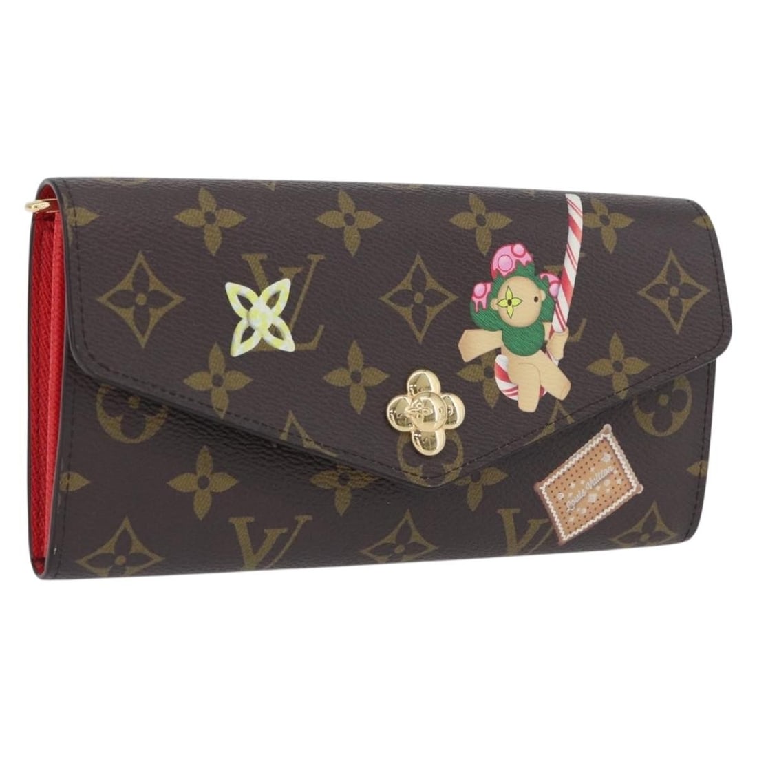 Monogram Canvas Vivienne Portefeuille Sarah Long Wallet by Louis Vuitton M12207: Monogram Canvas Vivienne Portefeuille Sarah Long Wallet by Louis Vuitton M12207 This Louis Vuitton Monogram Vivienne Portefeuille Sarah Wallet features the iconic monogram canvas in a long wallet styl