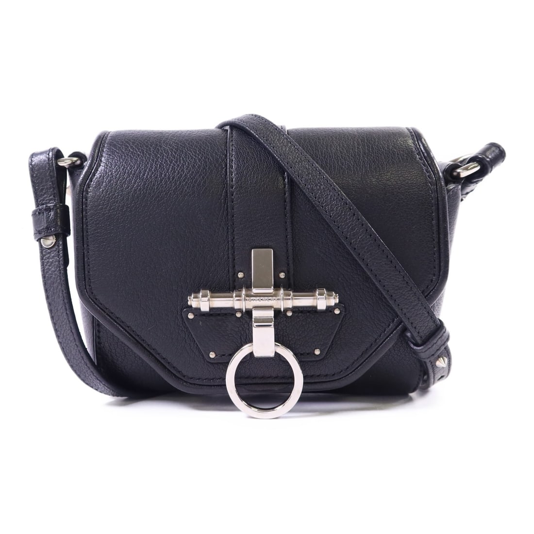 Givenchy Obsedia Black Lambskin Leather Crossbody and Shoulder Bag: Givenchy Obsedia Black Lambskin Leather Crossbody and Shoulder Bag This Givenchy Obsedia crossbody shoulder bag is crafted from black lambskin leather, offering a sleek and elegant look. Designed for 