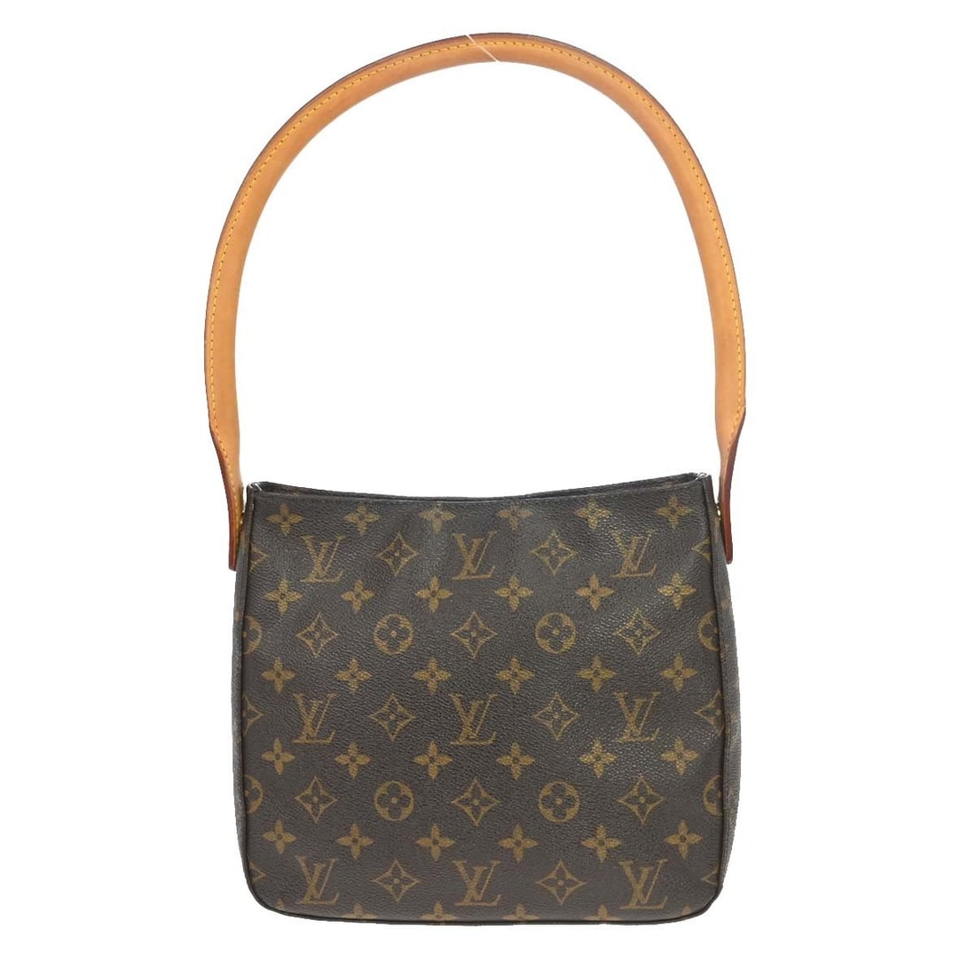 Louis Vuitton Mini Looping Monogram Canvas Brown Top Handle Bag: Louis Vuitton Mini Looping Monogram Canvas Brown Top Handle Bag This Louis Vuitton Looping MM handbag features the iconic monogram canvas with leather accents and a brown top handle. It is designed wi