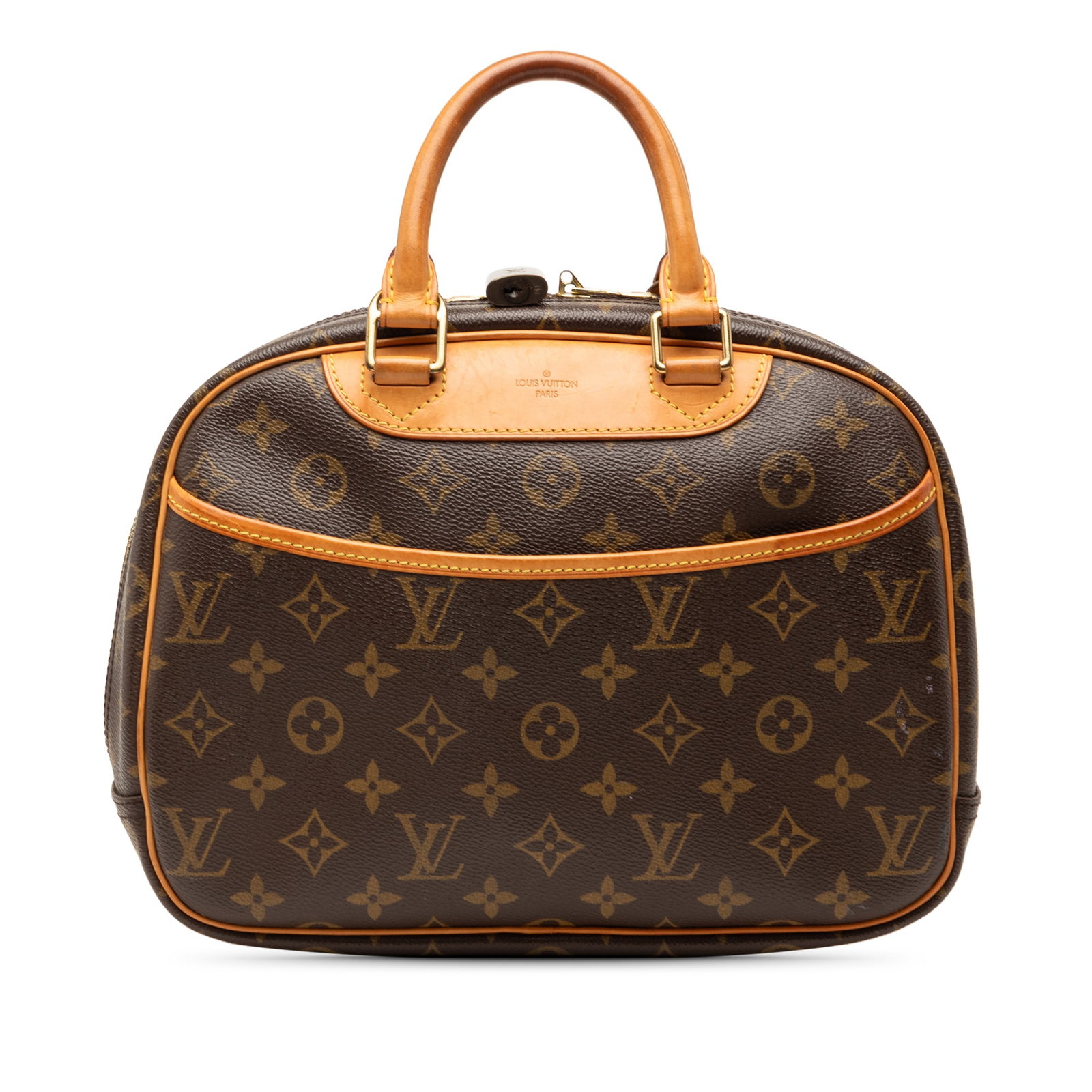 Louis Vuitton Trouville Monogram Canvas Brown Handbag: Louis Vuitton Trouville Monogram Canvas Brown Handbag The Louis Vuitton Monogram Trouville is crafted from the brand's signature monogram canvas with vachetta leather trim and rolled vachetta leather 