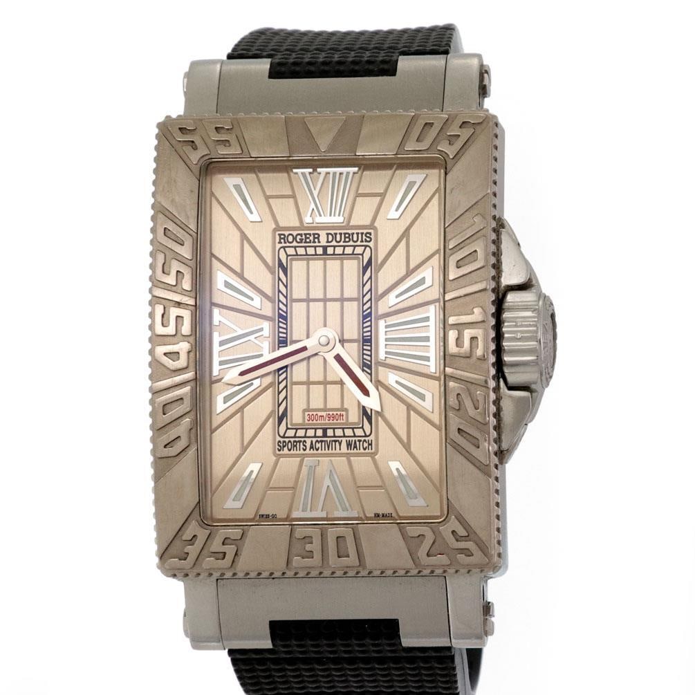 Roger Dubuis Just For Friends White Gold Bezel Automatic Men's Watch: Roger Dubuis Just For Friends White Gold Bezel Automatic Men's Watch Introducing an impressive authentic men's wristwatch from the renowned Roger Dubuis Just for Friends Collection. This exquisite tim