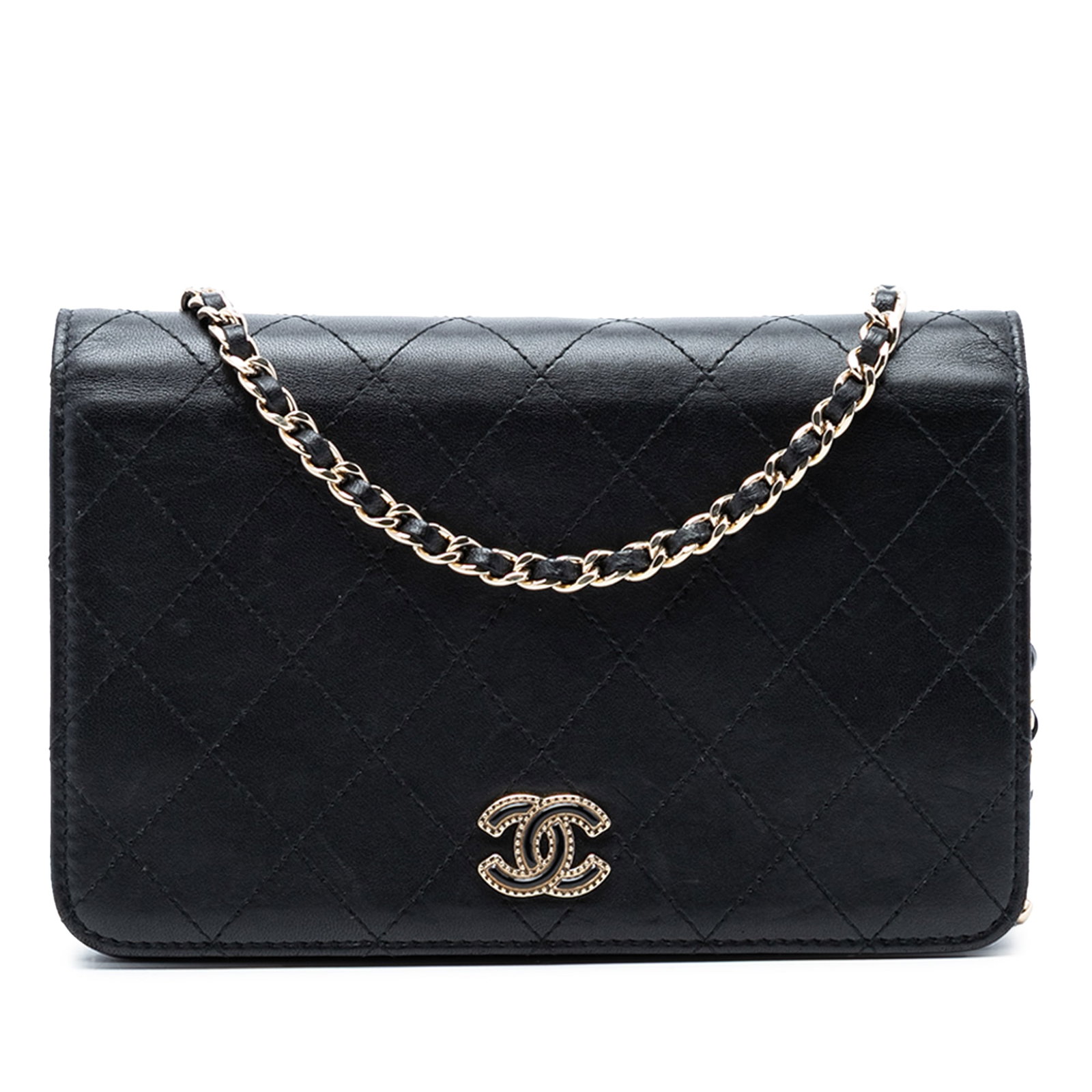 Chanel CC Stitched Calfskin Chain Wallet Bag (1 of 7)