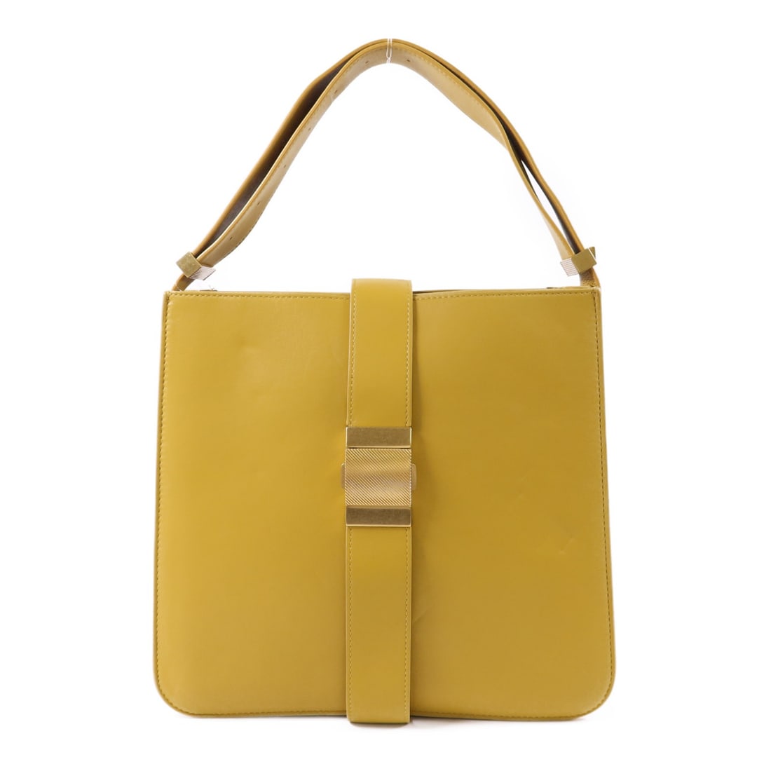 BV Marie Yellow Leather Shoulder Bag by Bottega Veneta: BV Marie Yellow Leather Shoulder Bag by Bottega Veneta This Bottega Veneta BV Marie shoulder bag features yellow leather with a matching yellow frame. Designed in Italy, it offers a stylish and practi