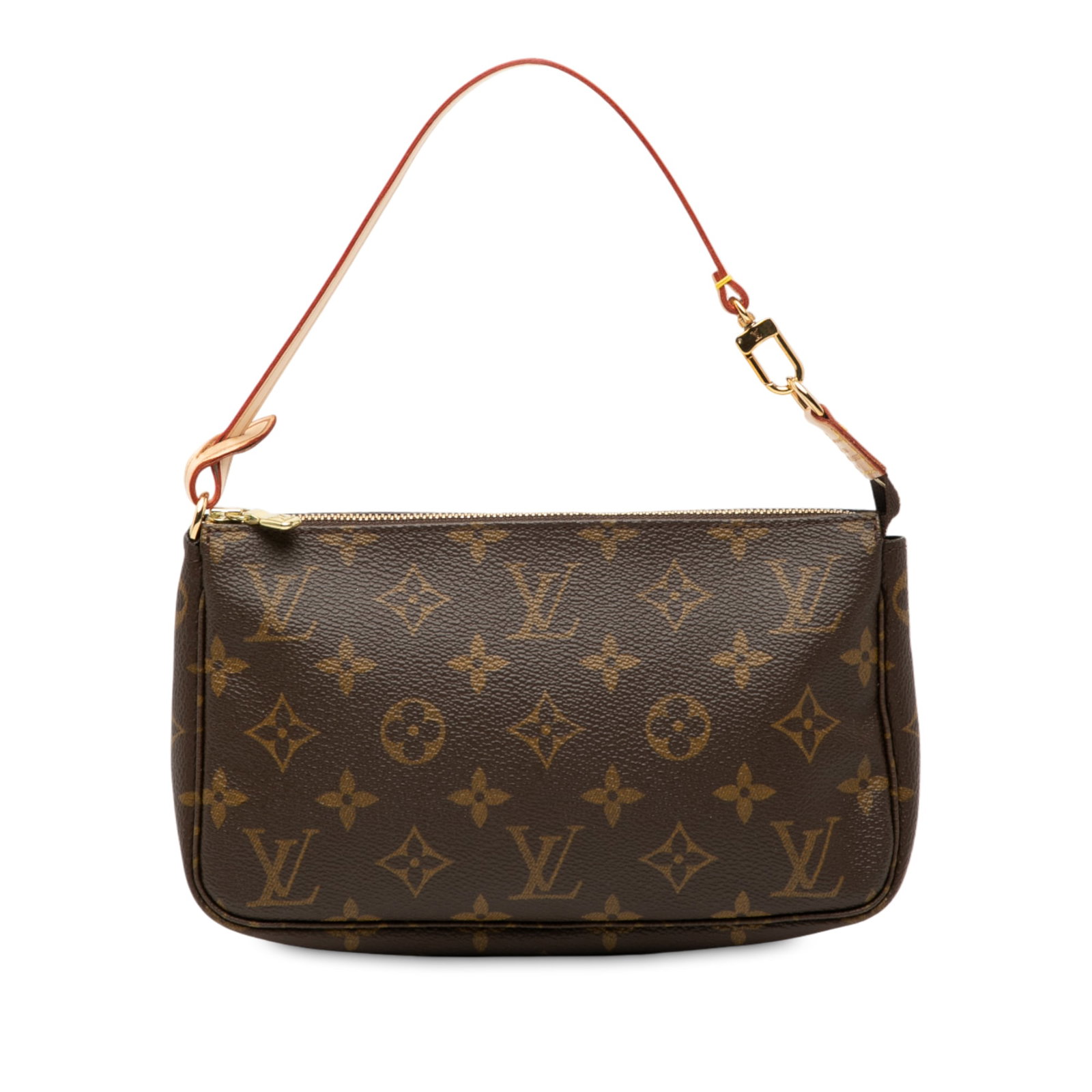 Louis Vuitton Pochette Accessoires Monogram Canvas Shoulder Bag: Louis Vuitton Pochette Accessoires Monogram Canvas Shoulder Bag This Louis Vuitton Monogram Pochette Accessoires features the brand's signature monogram canvas body, a flat vachetta leather handle, an
