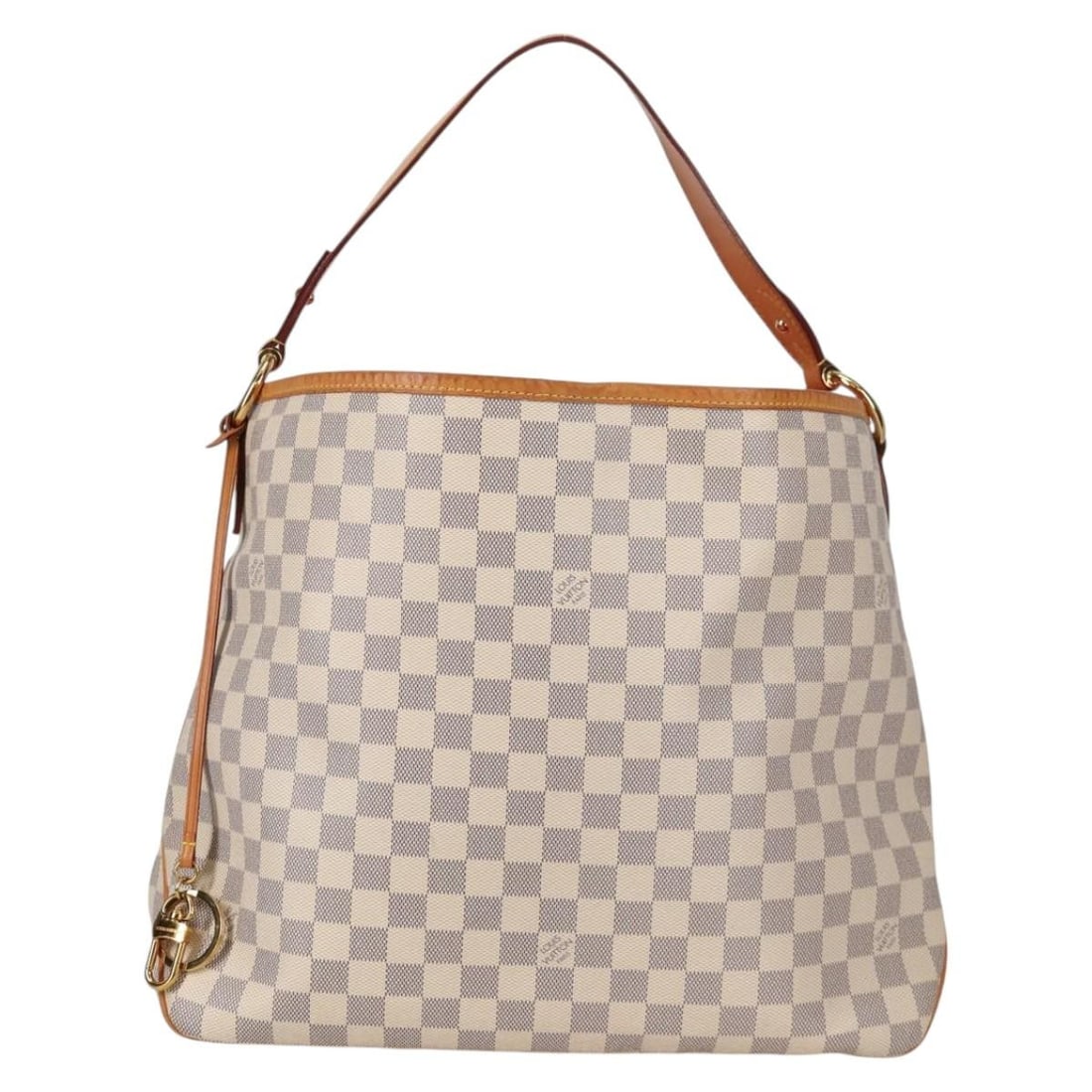 Louis Vuitton Delightful NM Canvas White Shoulder Bag: Louis Vuitton Delightful NM Canvas White Shoulder Bag This Louis Vuitton Delightful NM Handbag features the Damier canvas in white, designed for women. Crafted in France, the bag showcases a spacious 