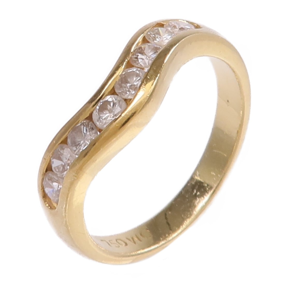 Diamond K18 Yellow Gold Ring Size 4.25 JEWELRY (1 of 8)