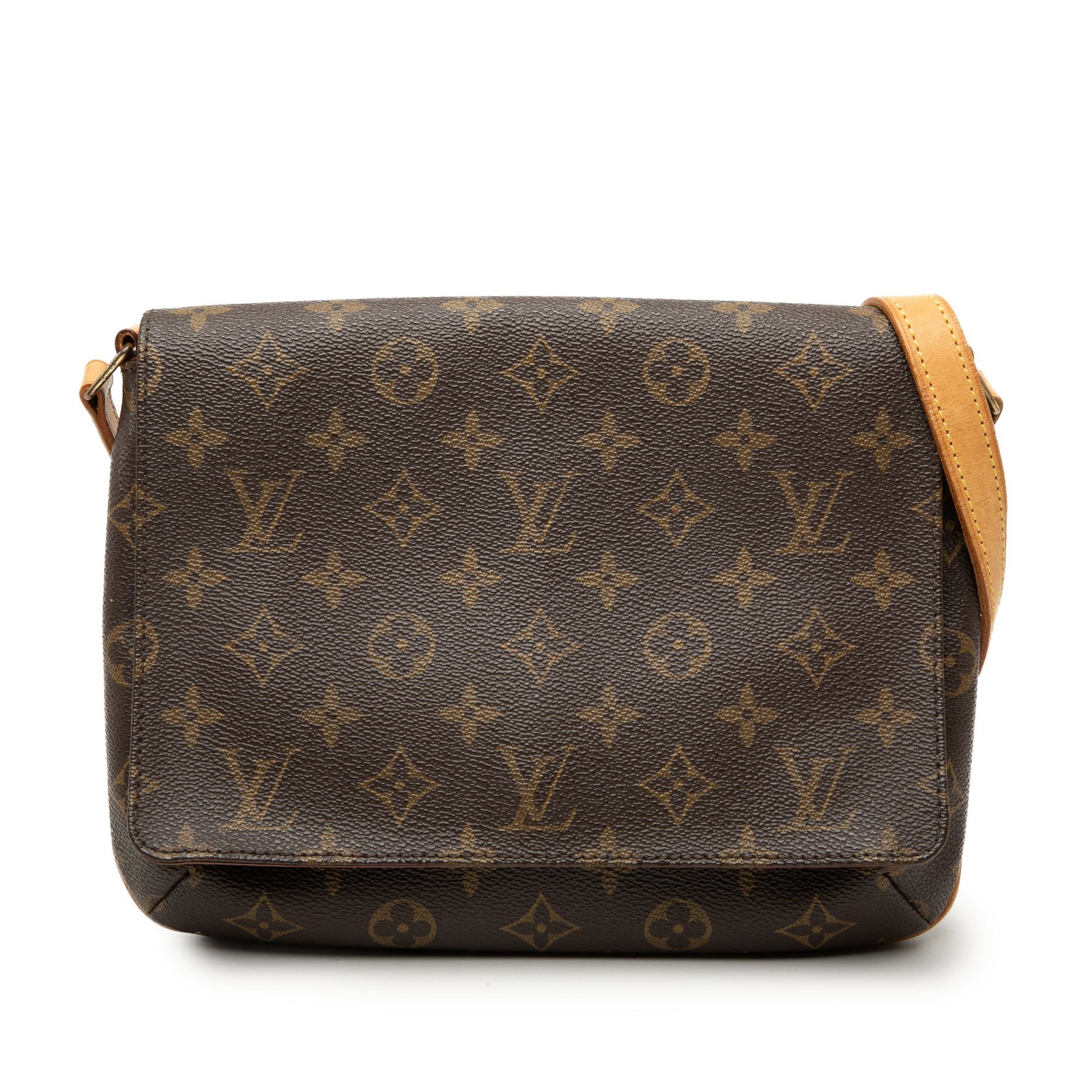 Louis Vuitton Monogram Canvas Musette Tango Shoulder Bag: Louis Vuitton Monogram Canvas Musette Tango Shoulder Bag This Louis Vuitton Monogram Musette Tango Short Strap bag features the brand's iconic monogram canvas with a flat vachetta leather shoulder str