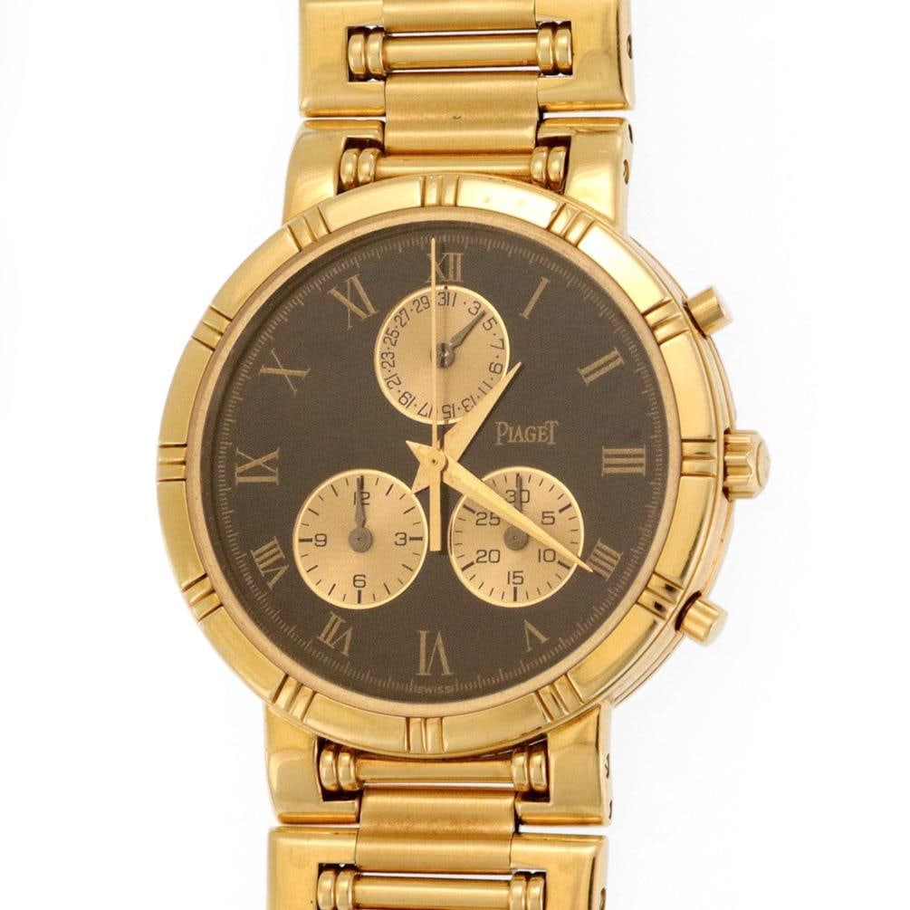 Piaget Haute Complication 18k Yellow Gold Chronograph Men's Watch #14023: Piaget Haute Complication 18k Yellow Gold Chronograph Men's Watch #14023 Discover the exquisite craftsmanship of the Piaget Haute Complication 18k Yellow Gold Chronograph Men's Watch. This authentic t