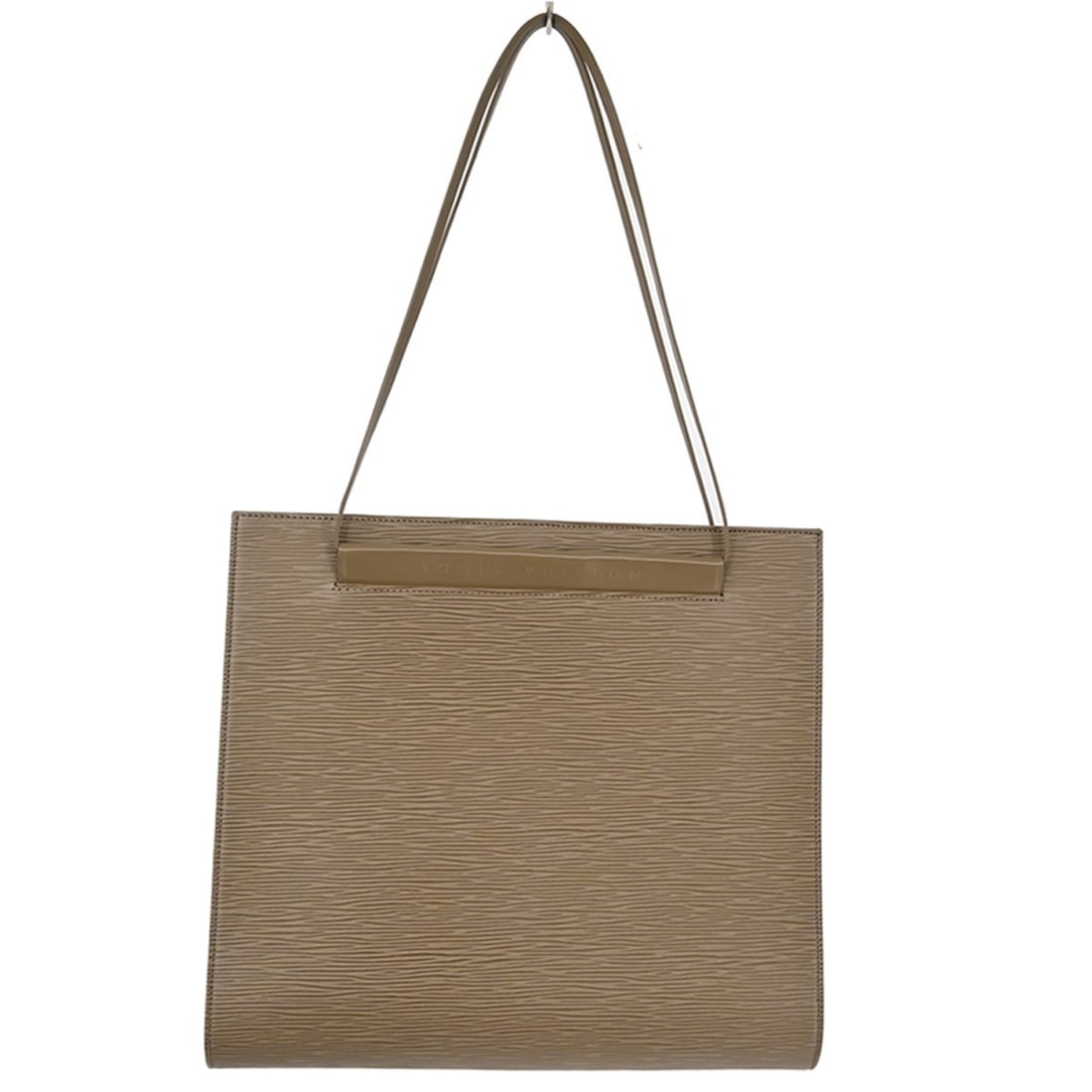 Louis Vuitton Saint-Tropez Epi grey shoulder tote 12 in x 11 in: Louis Vuitton Saint-Tropez Epi grey shoulder tote 12 in x 11 in This Louis Vuitton Epi Saint-Tropez tote bag features a distinctive grey Epi leather exterior with the signature logo accent. Designed f