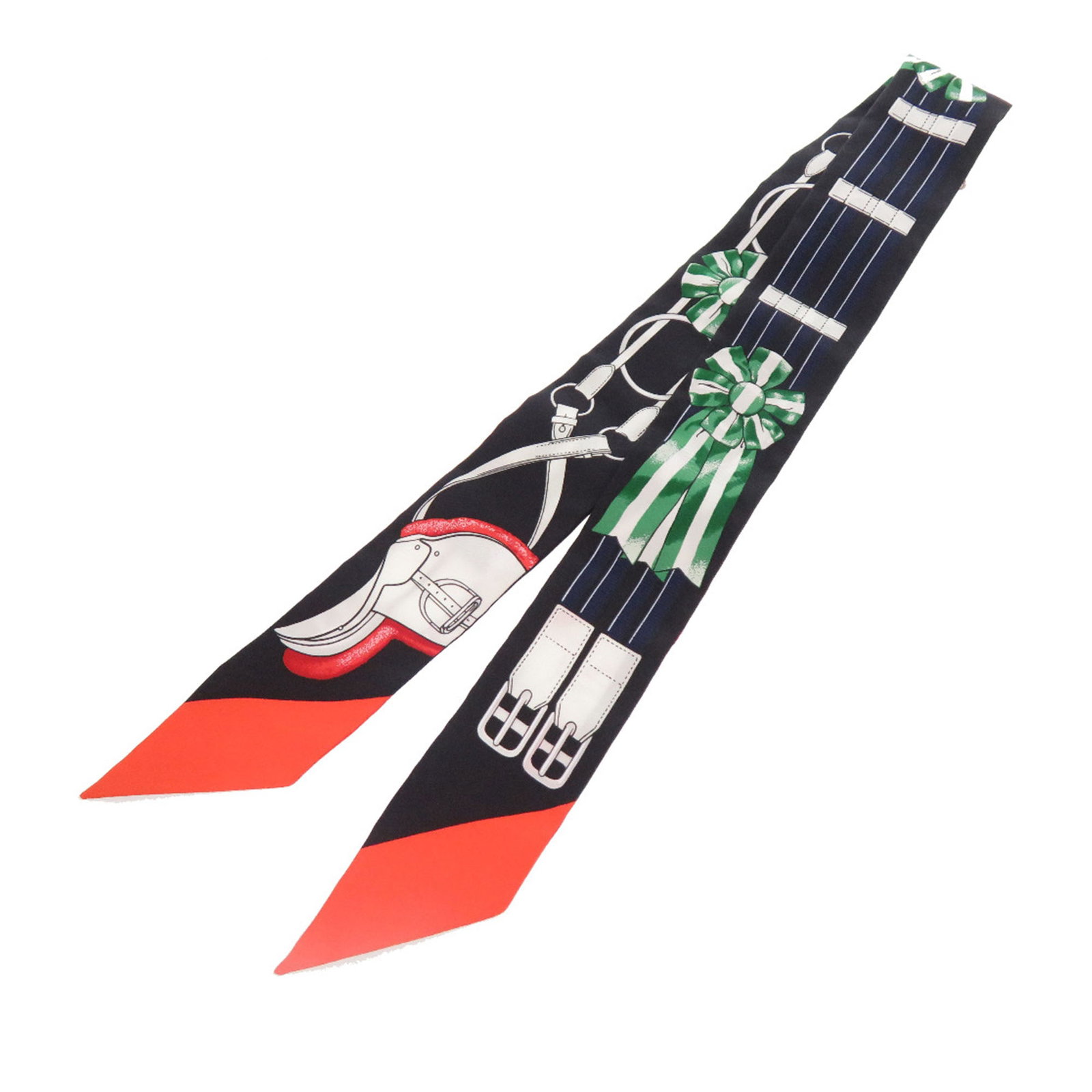 Hermes Jumping Twilly 100% Silk Black Scarf: Hermes Jumping Twilly 100% Silk Black Scarf This Hermes Jumping Silk Twilly Scarf is crafted from 100% silk and features an elegant printed design. Made in France, it comes in a sophisticated black co