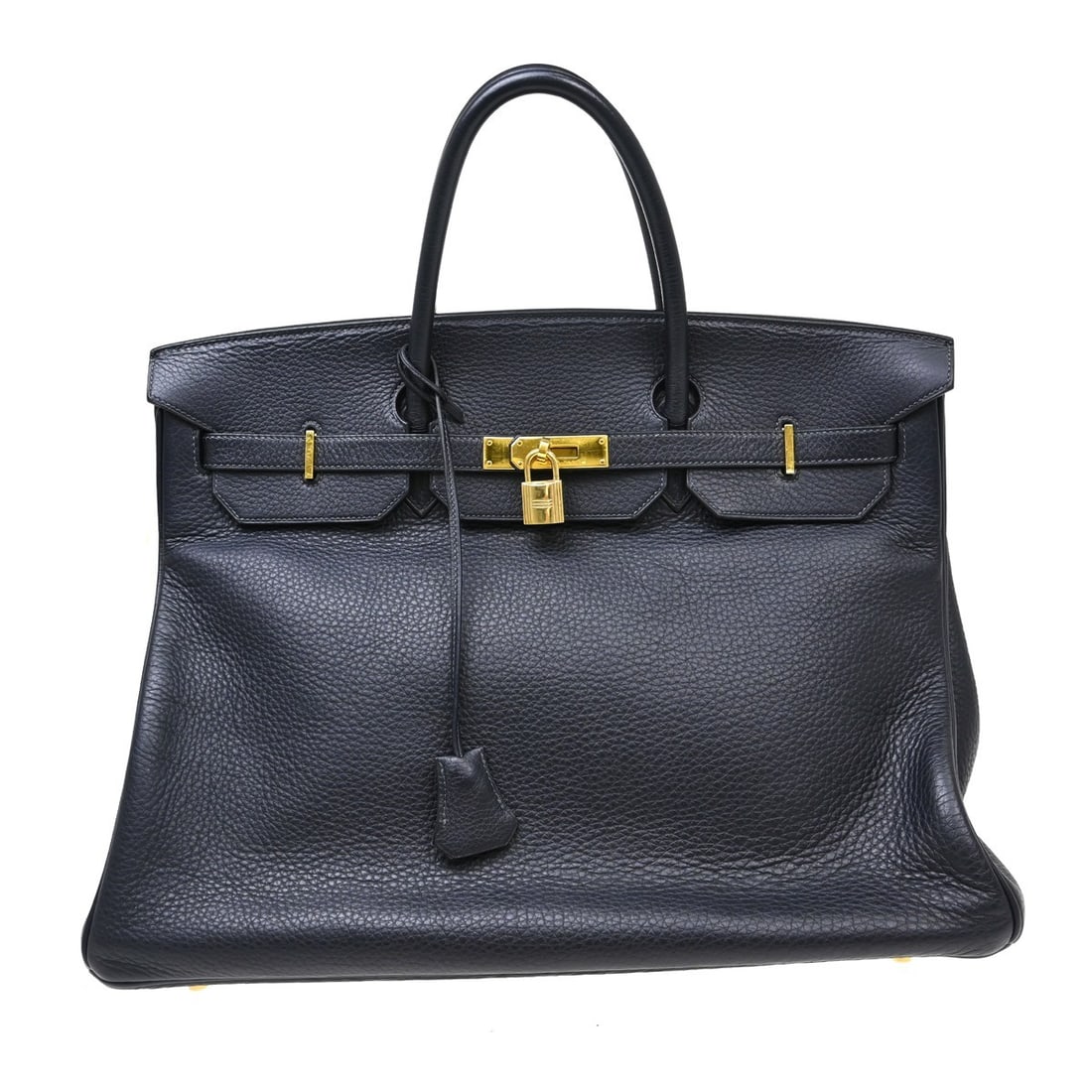 Hermes Birkin Gray Clemence Leather Handbag Gold Hardware: Hermes Birkin Gray Clemence Leather Handbag Gold Hardware This Hermes Birkin handbag is crafted from grey Clemence leather and features gold hardware. Designed for women, it offers a spacious interior