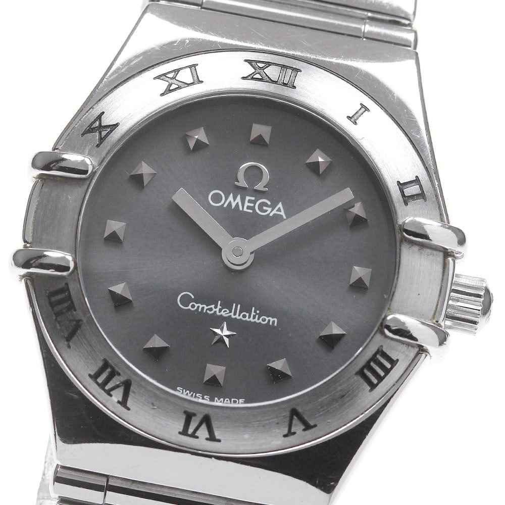 Omega Constellation Mini My Choice quartz women27s wristwatch: Omega Constellation Mini My Choice quartz women27s wristwatch This OMEGA Constellation Mini My Choice women's wristwatch features a stainless steel case and bracelet with a gray dial and quartz moveme