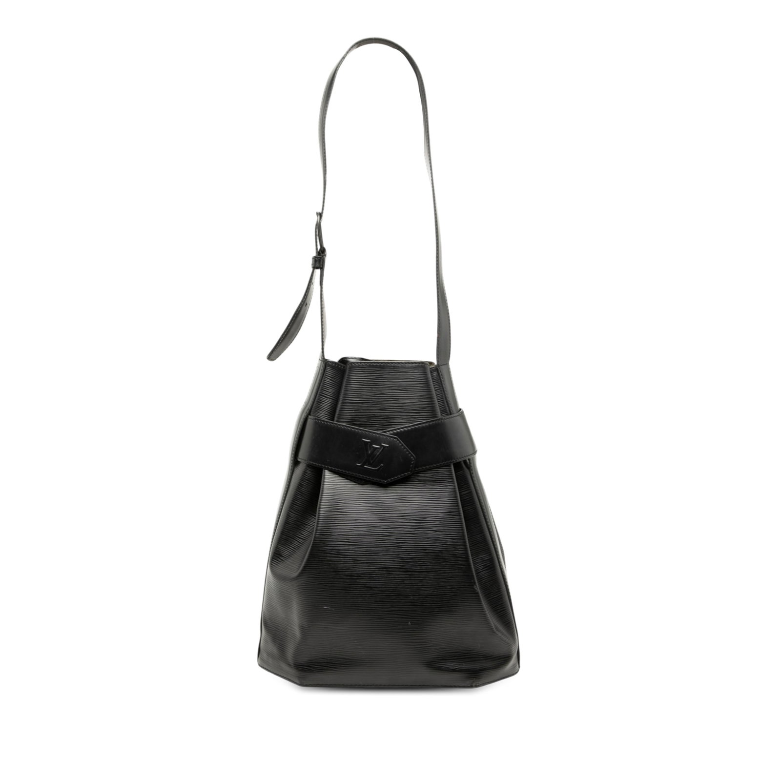Black Epi Leather Sac D Epaule PM Shoulder Bag by Louis Vuitton: Black Epi Leather Sac D Epaule PM Shoulder Bag by Louis Vuitton The Louis Vuitton Epi Sac D Epaule PM features a distinctive epi leather body in black with an adjustable flat leather shoulder strap an