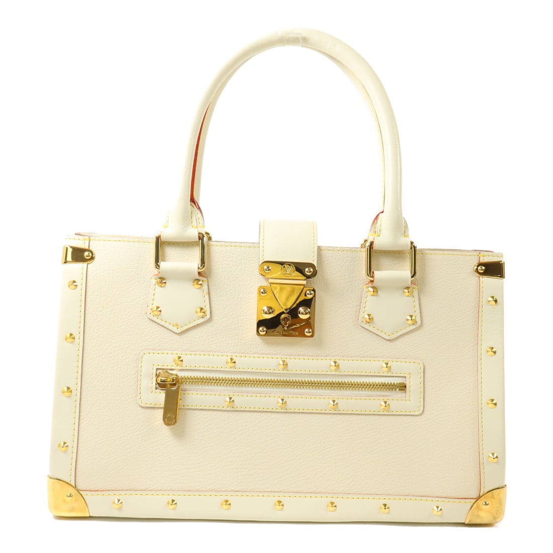 Louis Vuitton Suhali Le Fabuleux White Goatskin Handbag GHW: Louis Vuitton Suhali Le Fabuleux White Goatskin Handbag GHW This Louis Vuitton Le Fabuleux handbag features a white goatskin leather exterior with gold-tone hardware. Designed for women, it offers a c