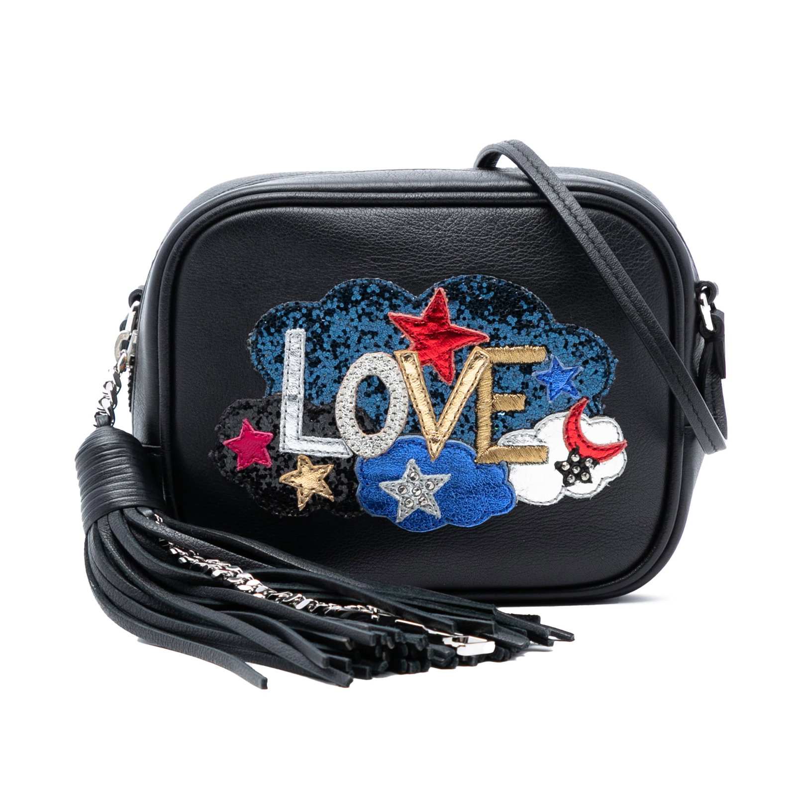 Saint Laurent Blogger Crossbody Mini Embroidered Nappa Leather Camera Bag (1 of 8)