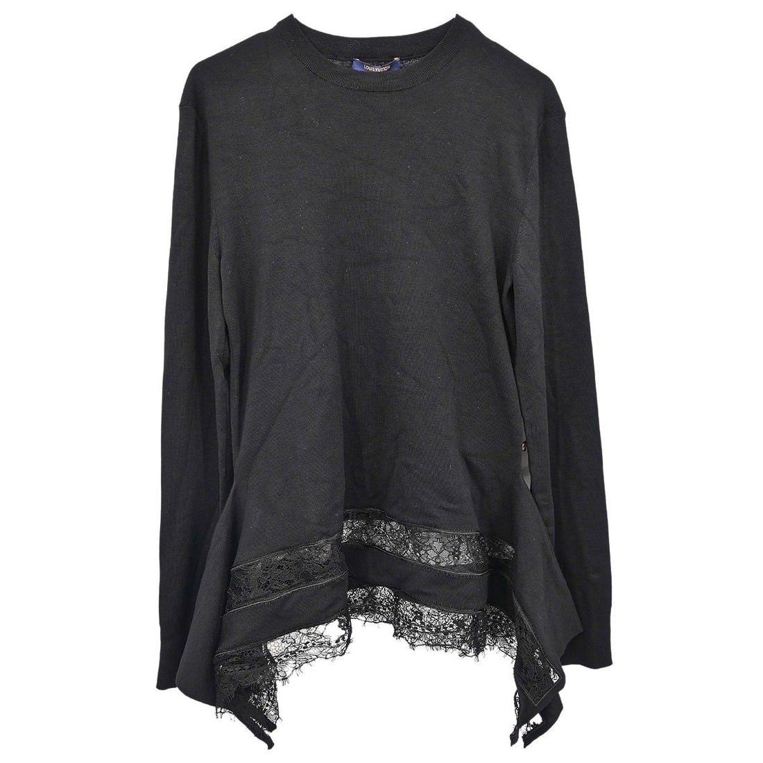 Louis Vuitton Black Wool Knit Long Sleeve Women Top M (1 of 16)