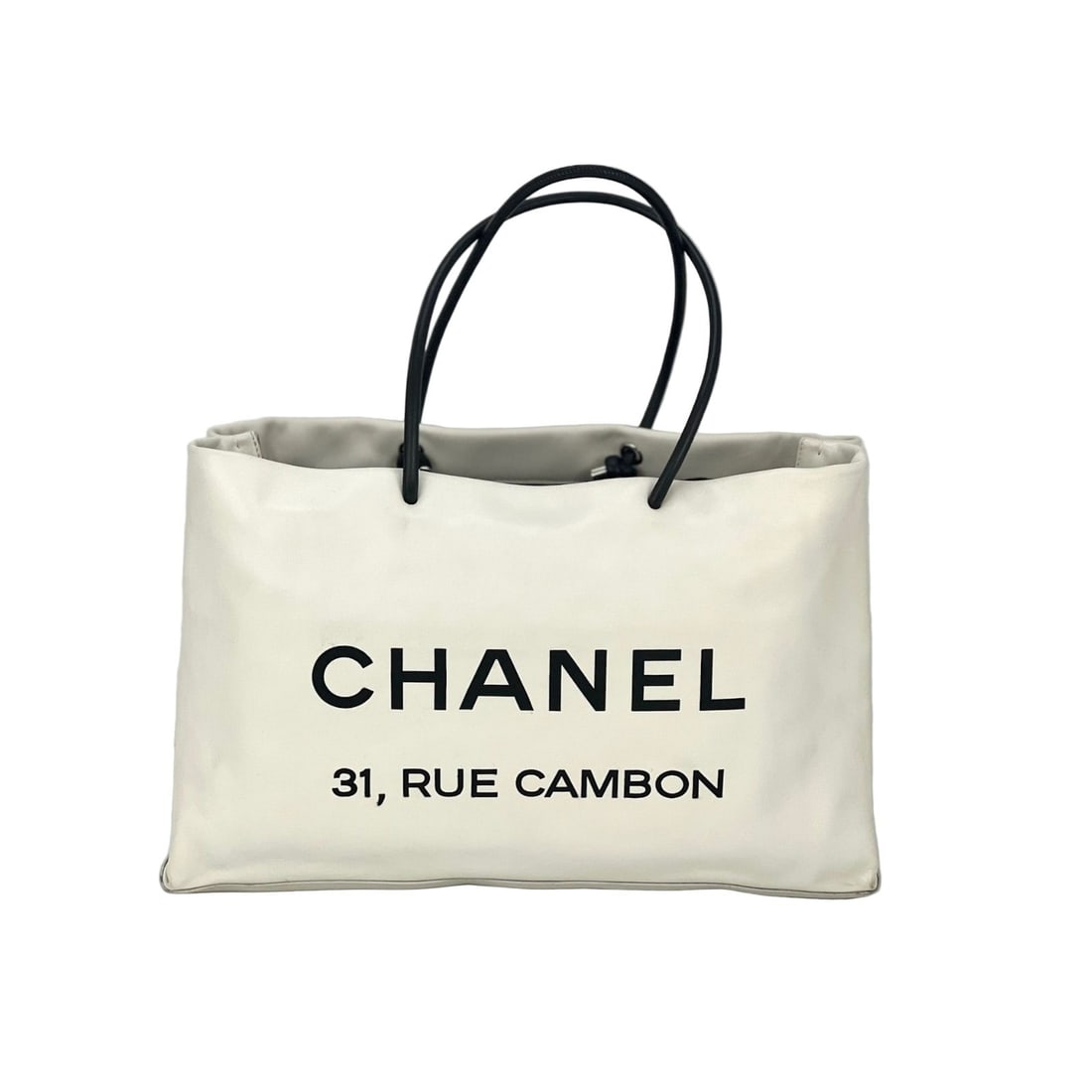 Chanel Essential 31 Rue Cambon White Leather Tote Silver Hardware: Chanel Essential 31 Rue Cambon White Leather Tote Silver Hardware The Chanel Essential 31 Rue Cambon Shopping Tote is a stylish and functional accessory that embodies luxury and practicality. Crafted 