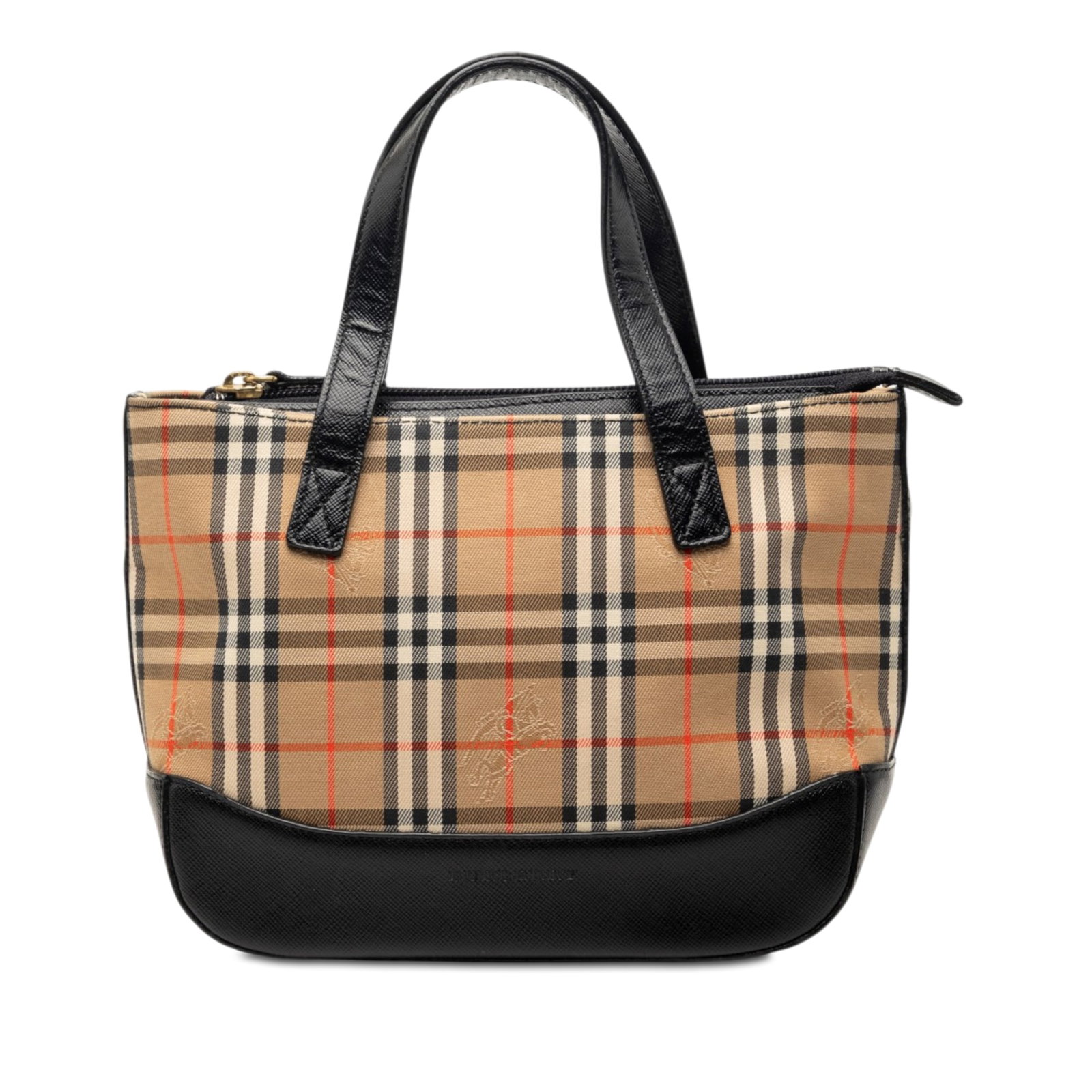 Burberry Haymarket Check Canvas Tote with Leather Trim (1 of 6)